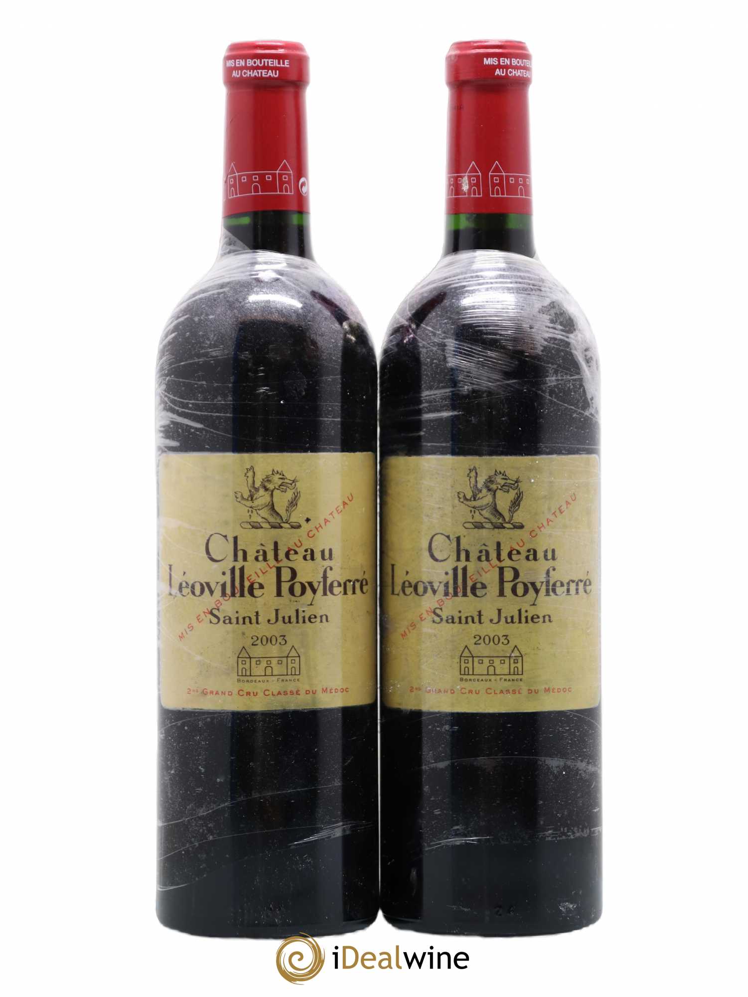 Château Léoville Poyferré 2ème Grand Cru Classé 2003 - Lot de 2 bouteilles - 0