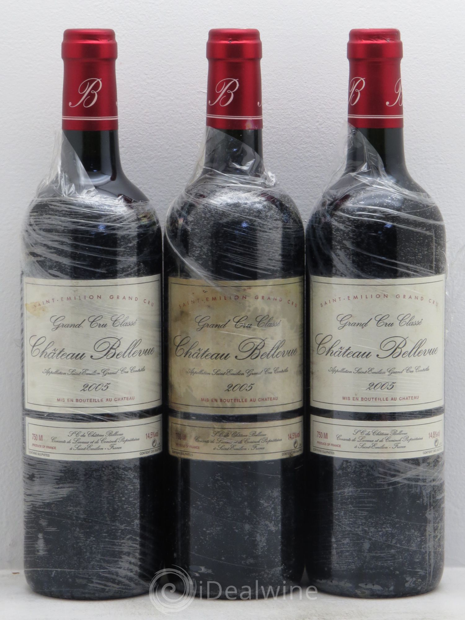 Château Bellevue Grand Cru Classé 2005 - Lot de 3 bouteilles - 0