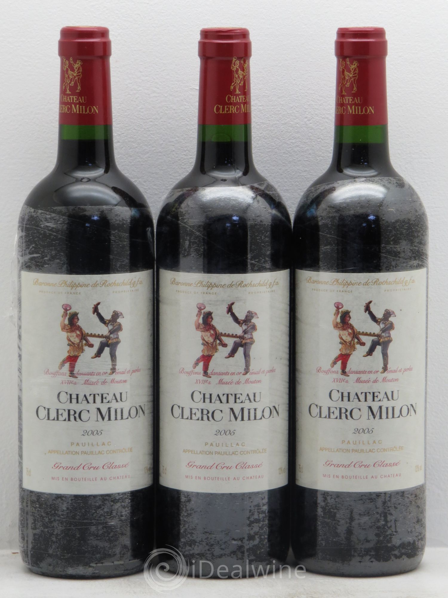 Château Clerc Milon 5ème Grand Cru Classé 2005 - Lot de 3 bouteilles - 0