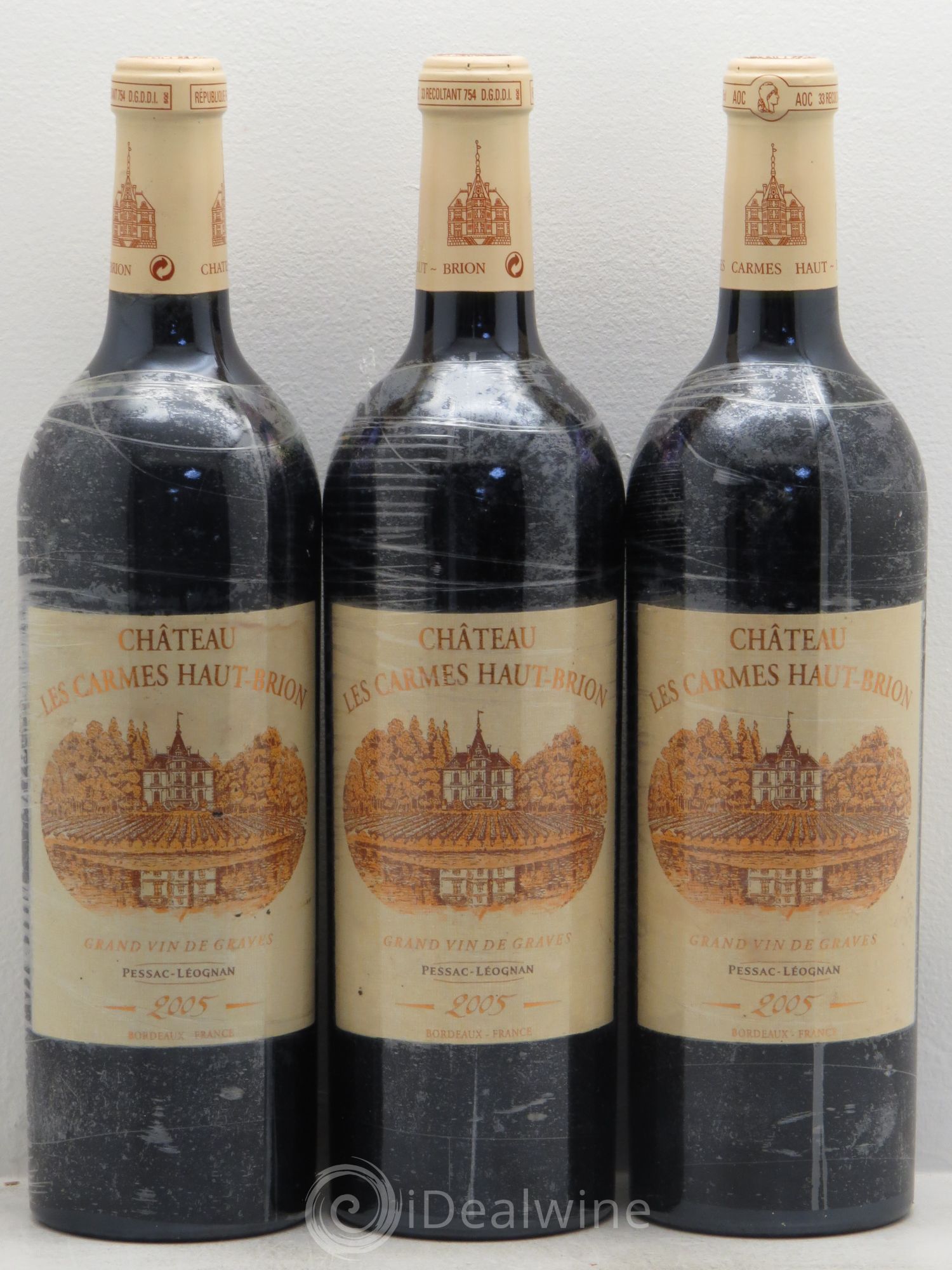 Château Les Carmes Haut-Brion 2005 - Lot de 3 bouteilles - 0