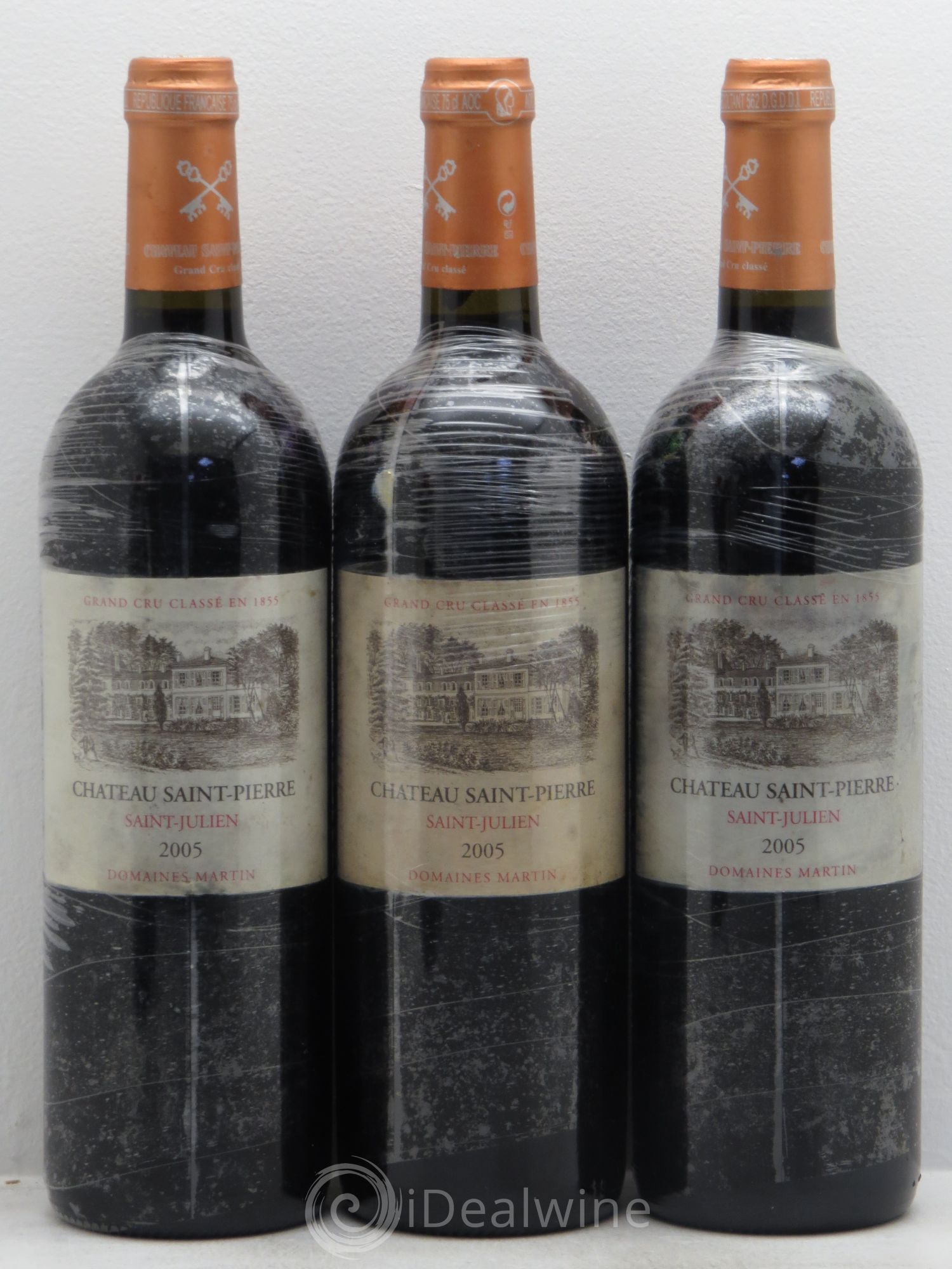 Château Saint-Pierre 4ème Grand Cru Classé 2005 - Lot de 3 bouteilles - 0