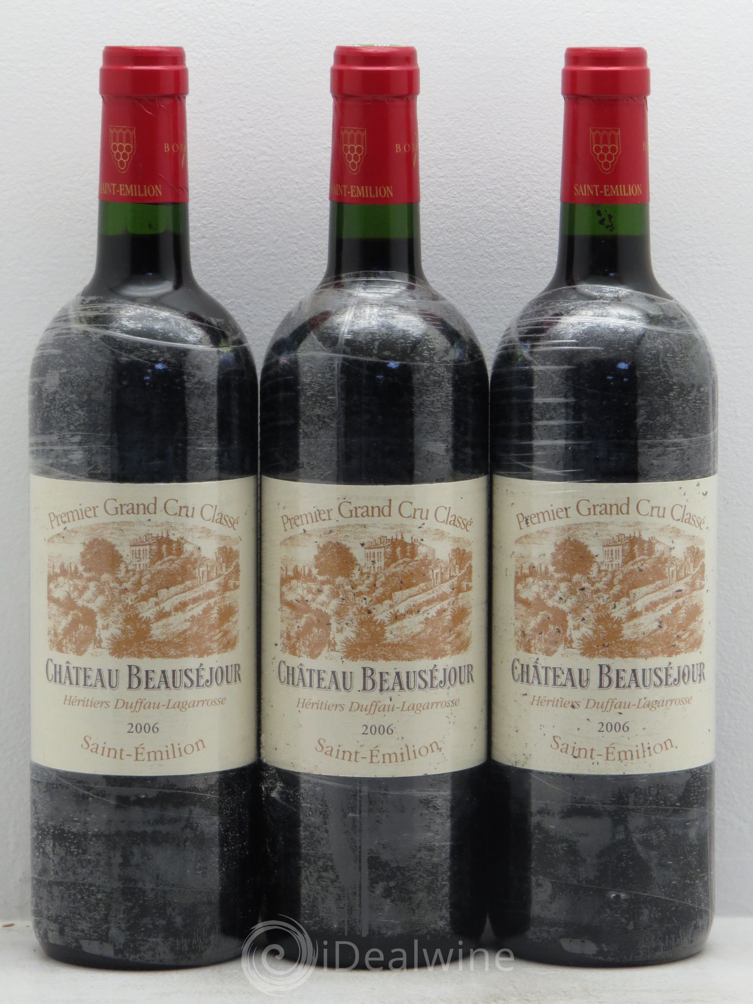 Château Beauséjour (Duffau-Lagarrosse) 1er Grand Cru Classé B 2006 - Lotto di 3 bottiglie - 0