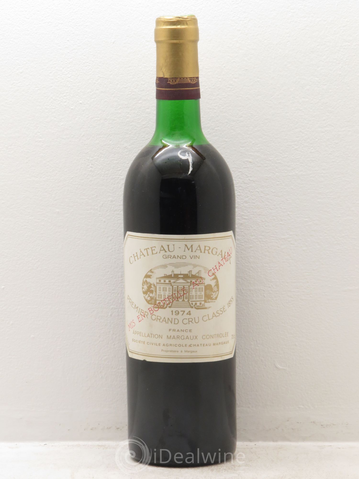 Château Margaux 1er Grand Cru Classé 1974 - Lot de 1 bouteille - 0