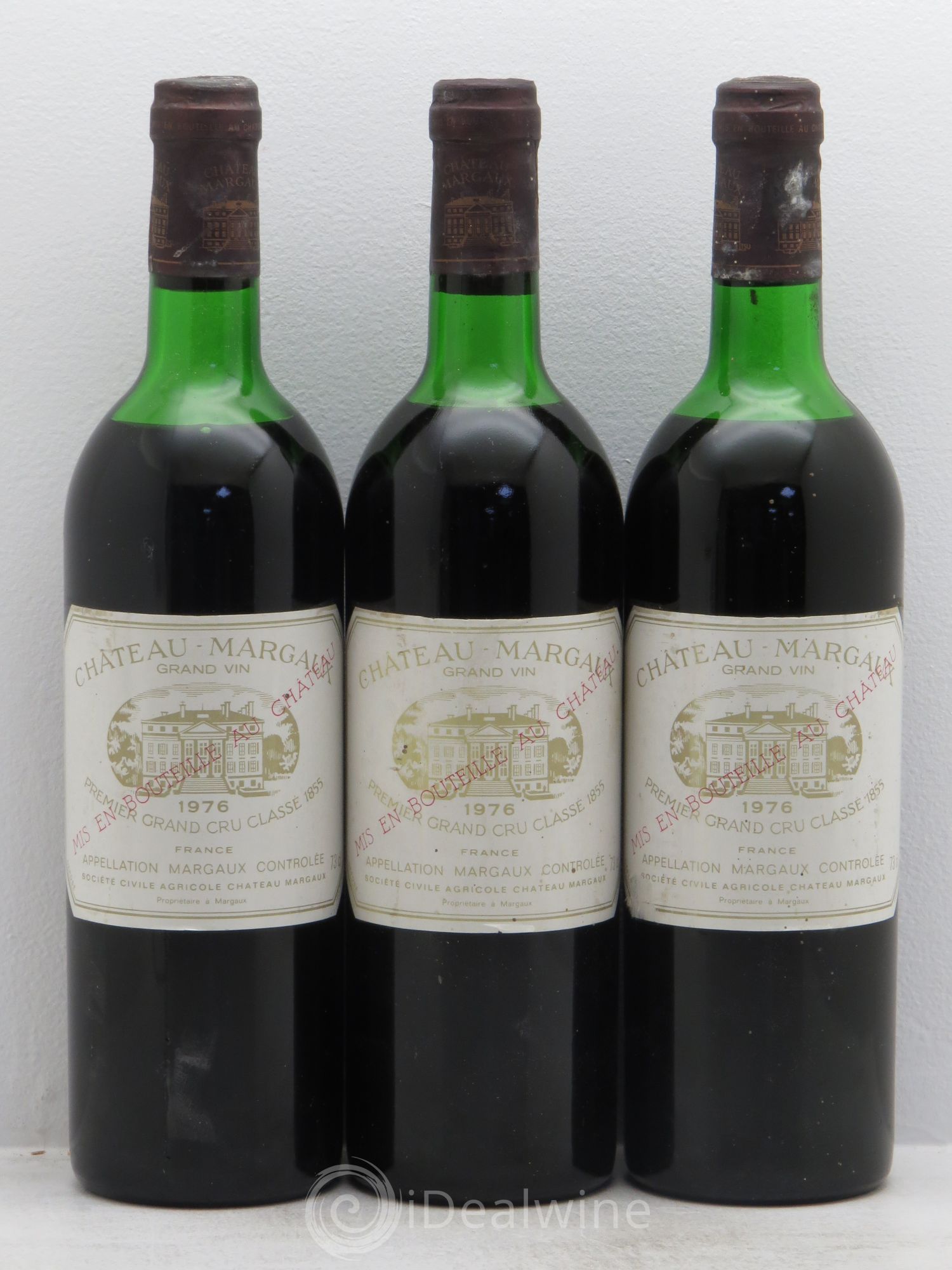 Château Margaux 1er Grand Cru Classé 1976 - Lot de 3 bouteilles - 0