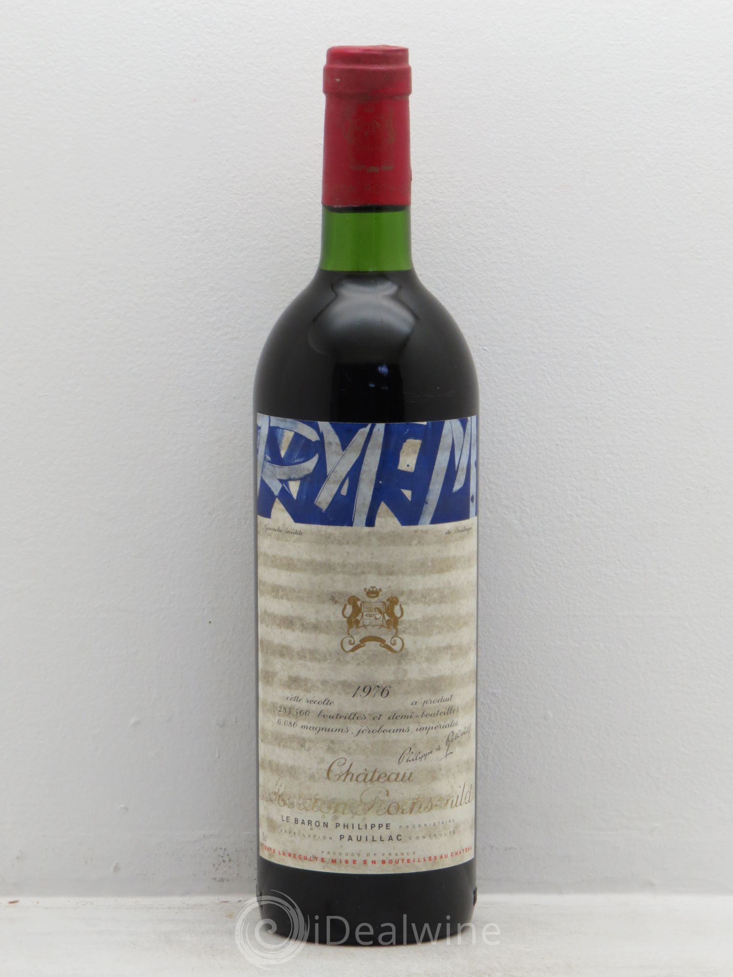 Château Mouton Rothschild 1er Grand Cru Classé 1976 - Lot de 1 bouteille - 0