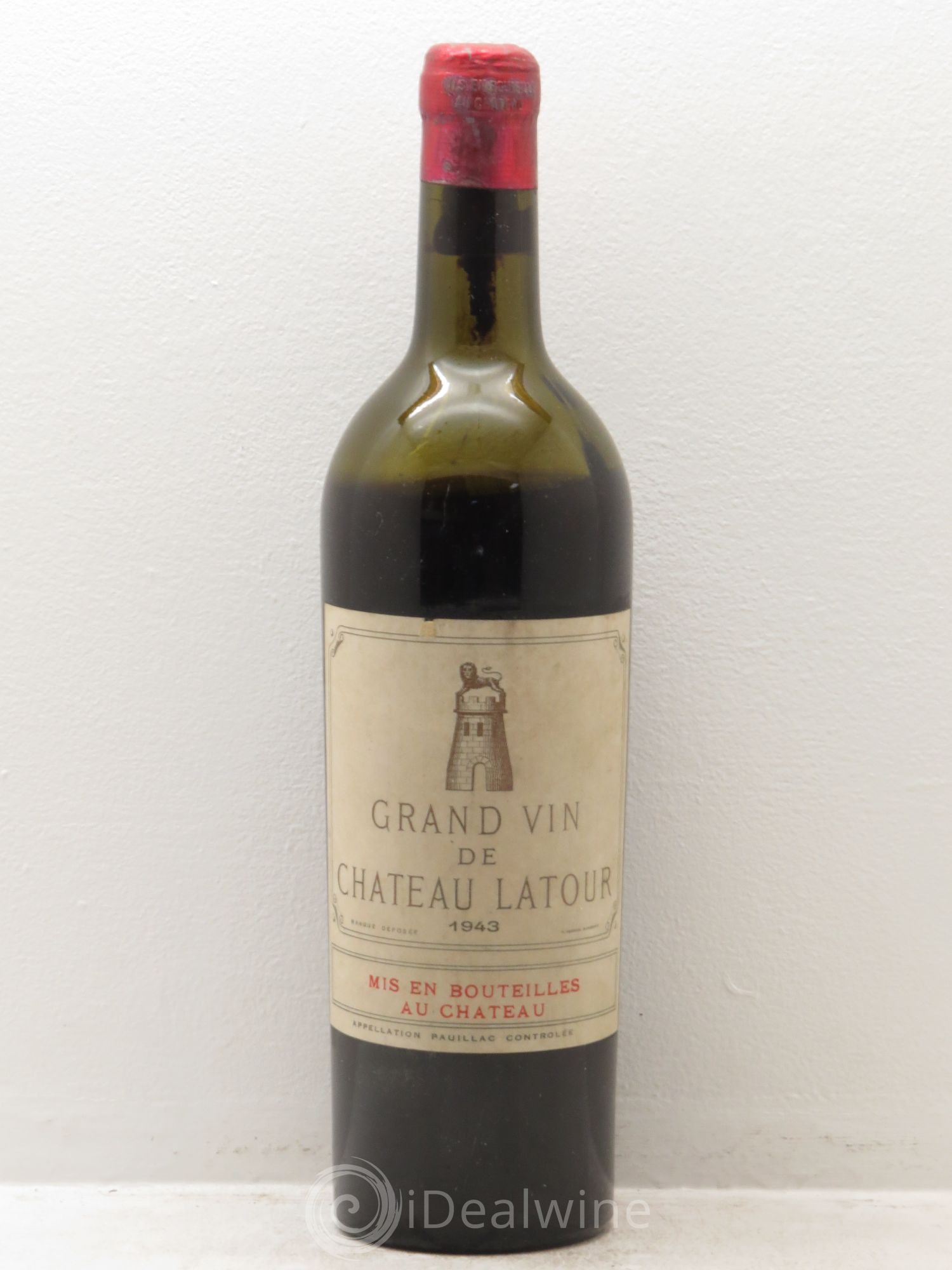 Château Latour 1er Grand Cru Classé 1943 - Lot de 1 bouteille - 0