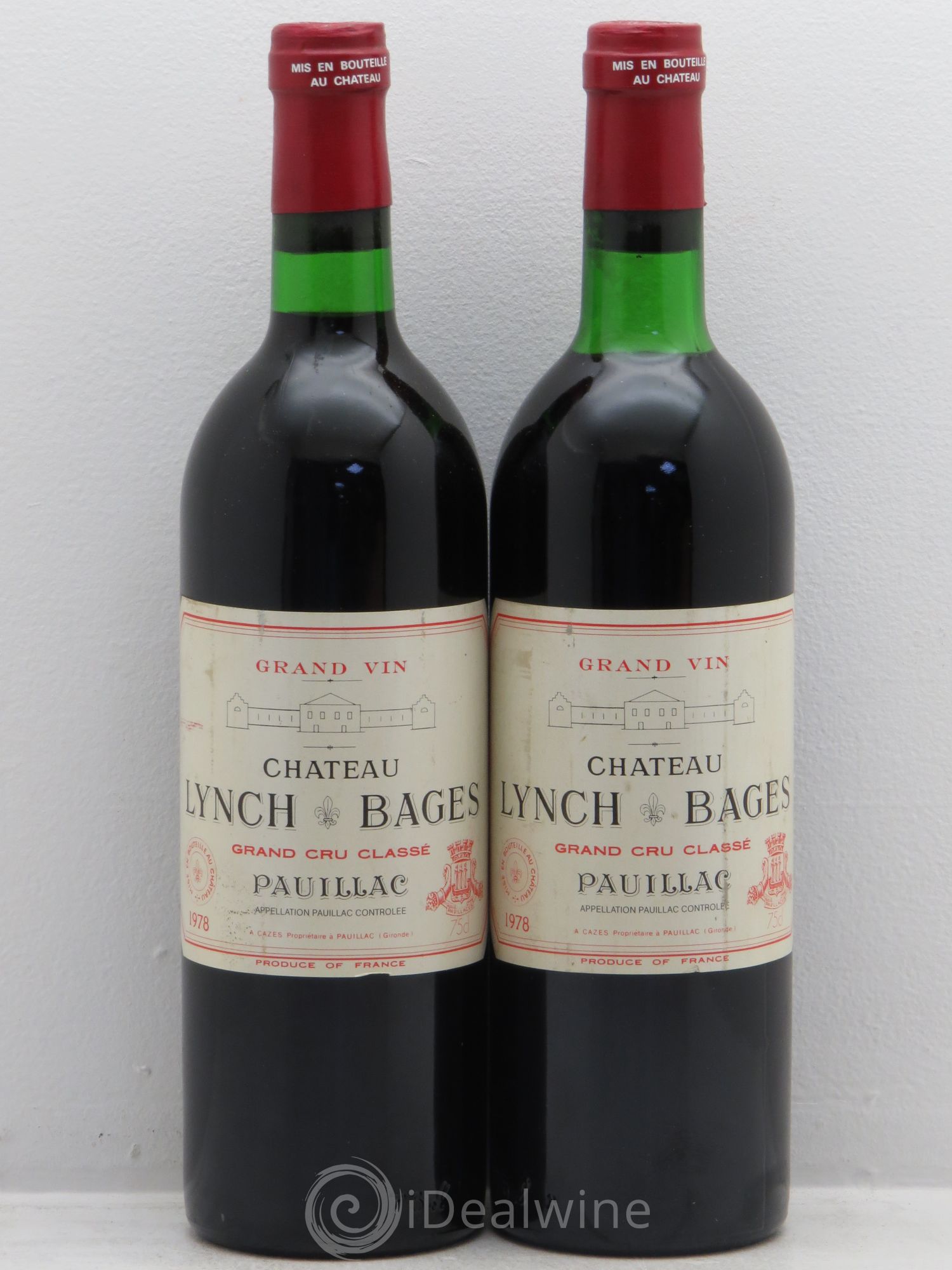 Château Lynch Bages 5ème Grand Cru Classé 1978 - Lot de 2 bouteilles - 0