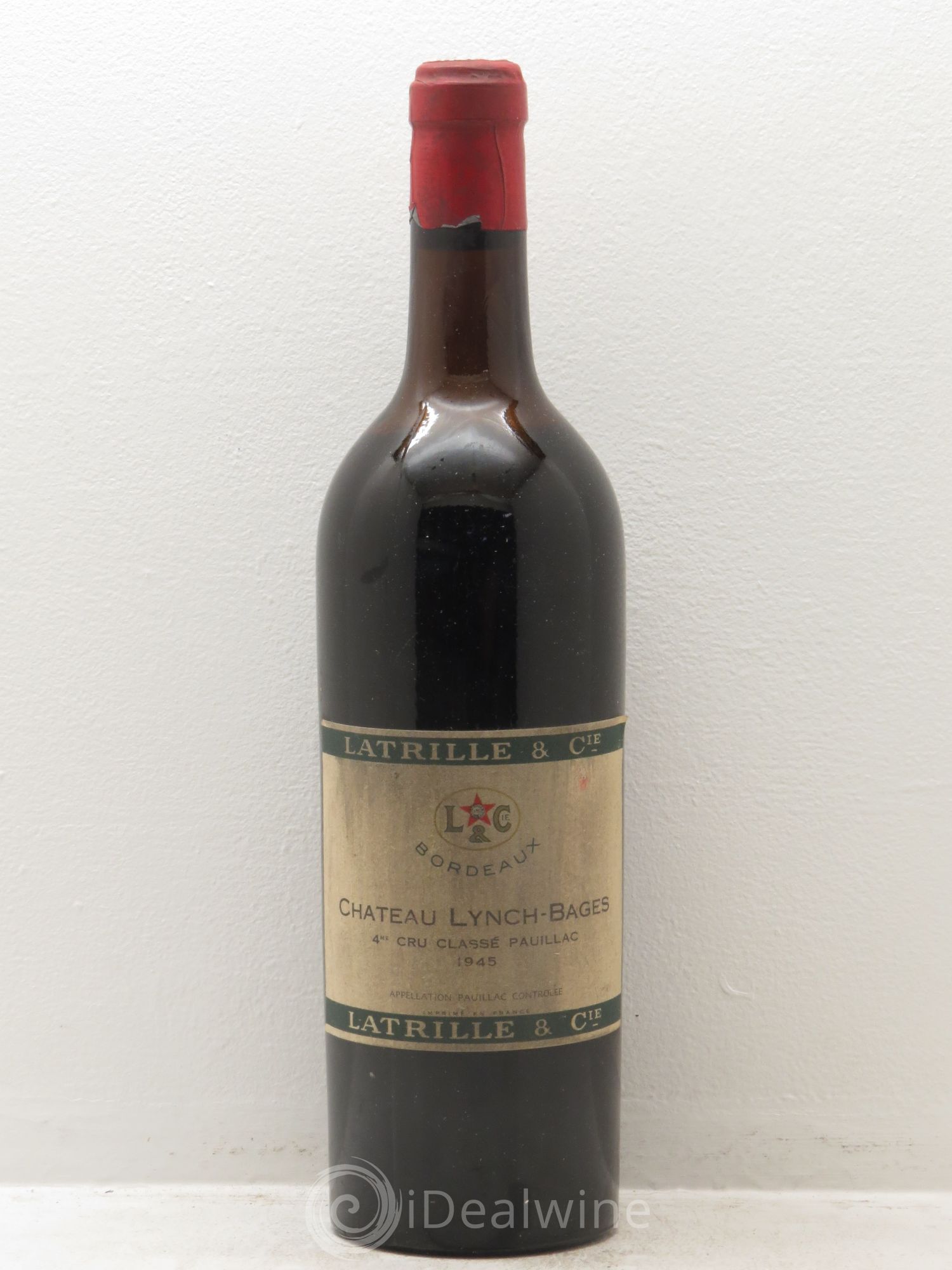 Château Lynch Bages 5ème Grand Cru Classé 1945 - Lot de 1 bouteille - 0