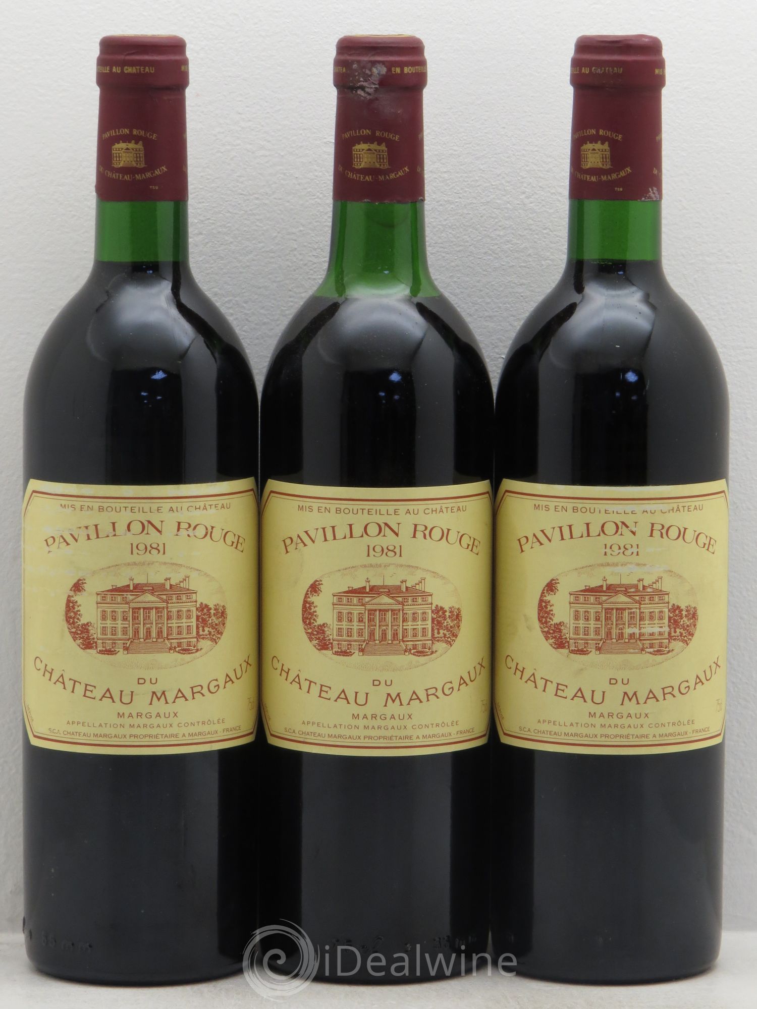 Pavillon Rouge du Château Margaux Second Vin 1981 - Lot de 3 bouteilles - 0