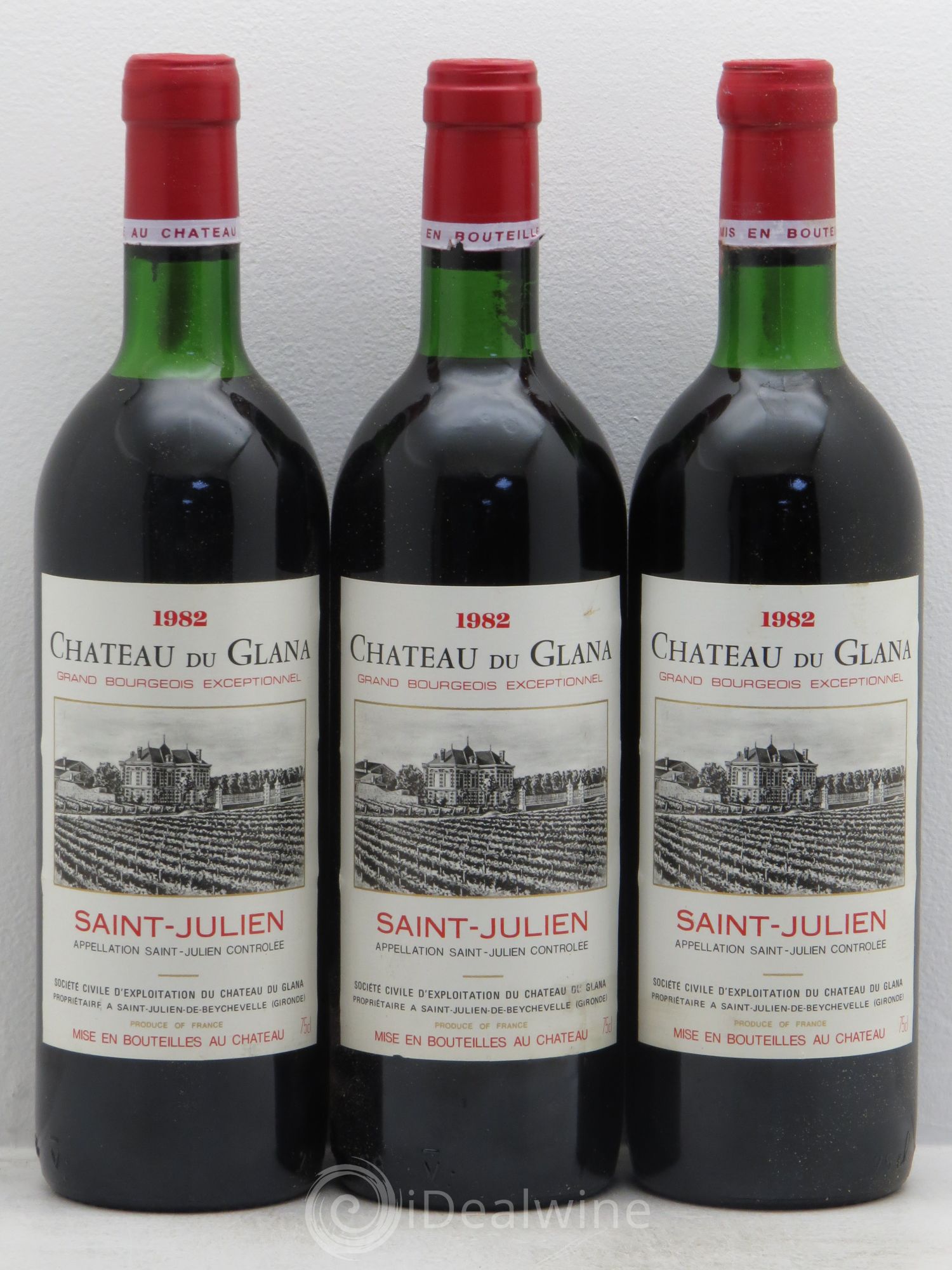 Château du Glana 1982 - Lot de 3 bouteilles - 0