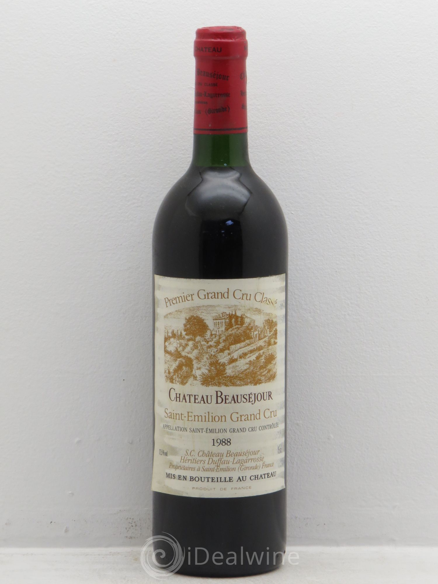 Château Beauséjour (Duffau-Lagarrosse) 1er Grand Cru Classé B 1988 - Lot de 1 bouteille - 0