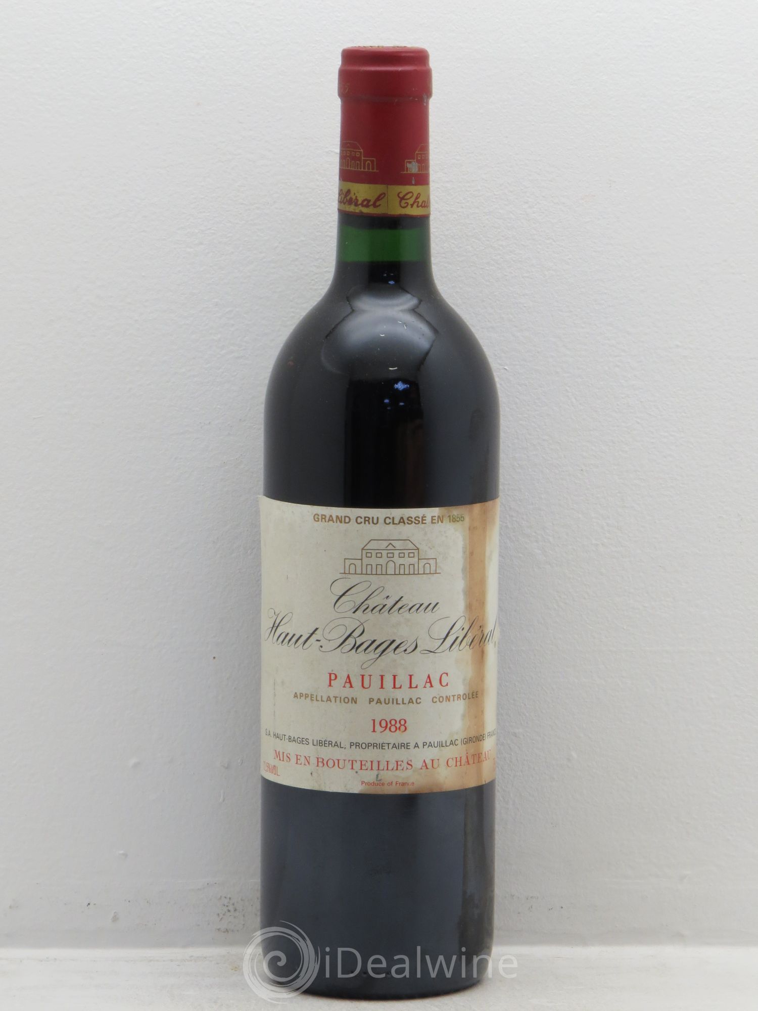 Château Haut Bages Libéral 5ème Grand Cru Classé 1988 - Lot de 1 bouteille - 0