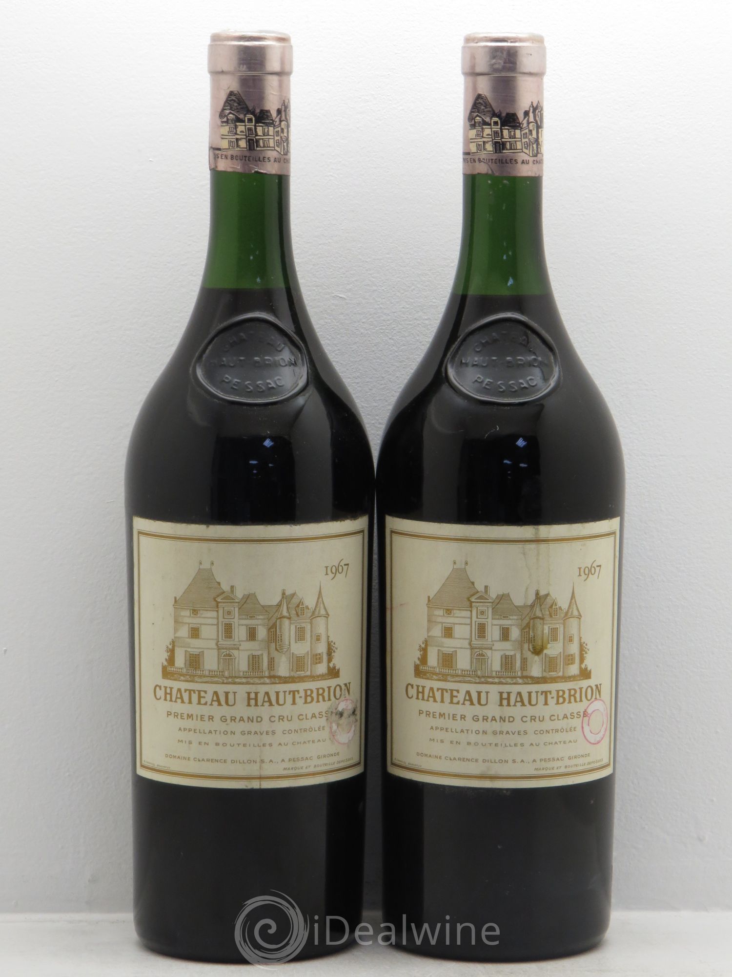 Château Haut Brion 1er Grand Cru Classé 1967 - Lot de 2 magnums - 0