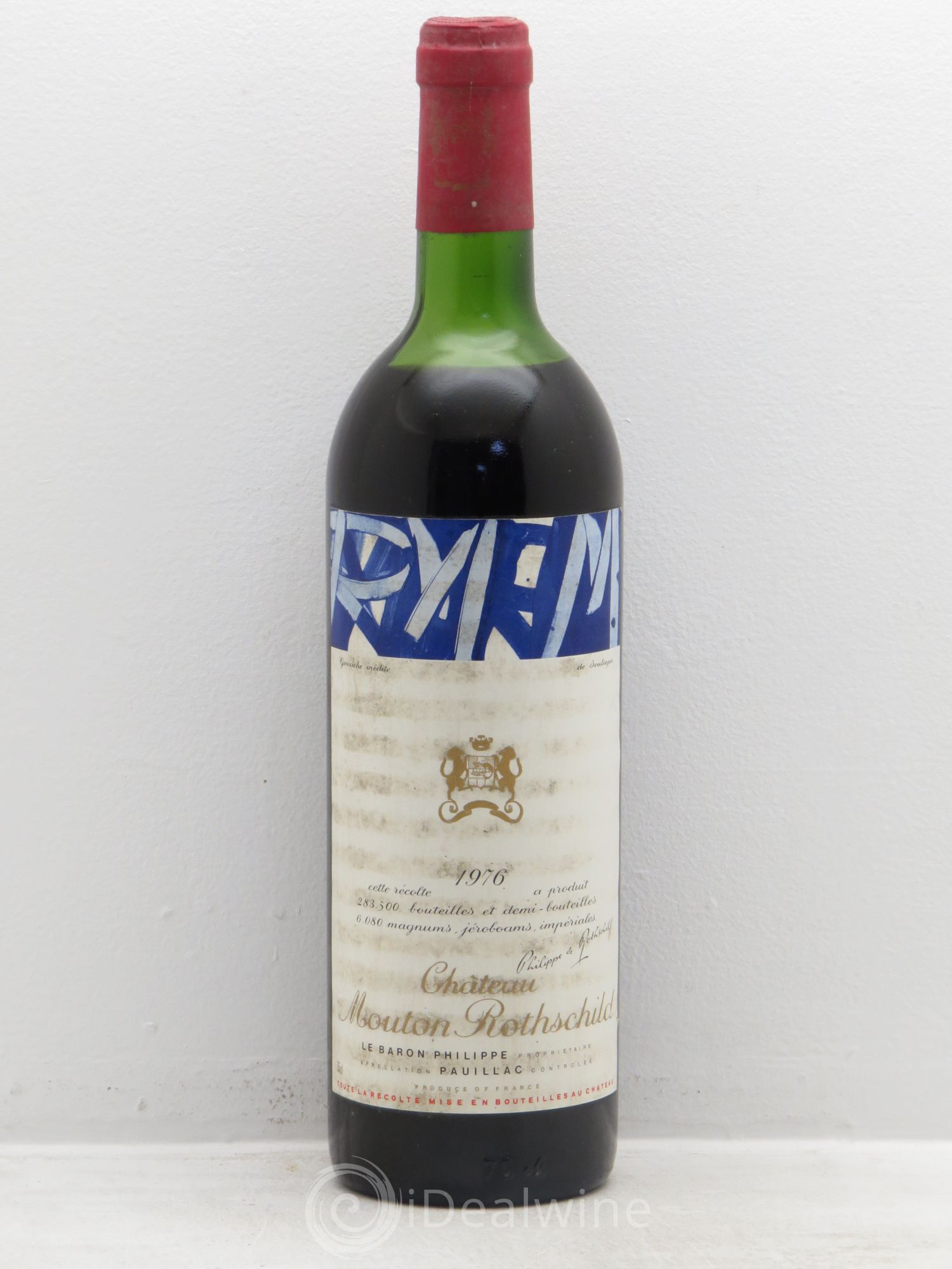 Château Mouton Rothschild 1er Grand Cru Classé 1976 - Lot de 1 bouteille - 0