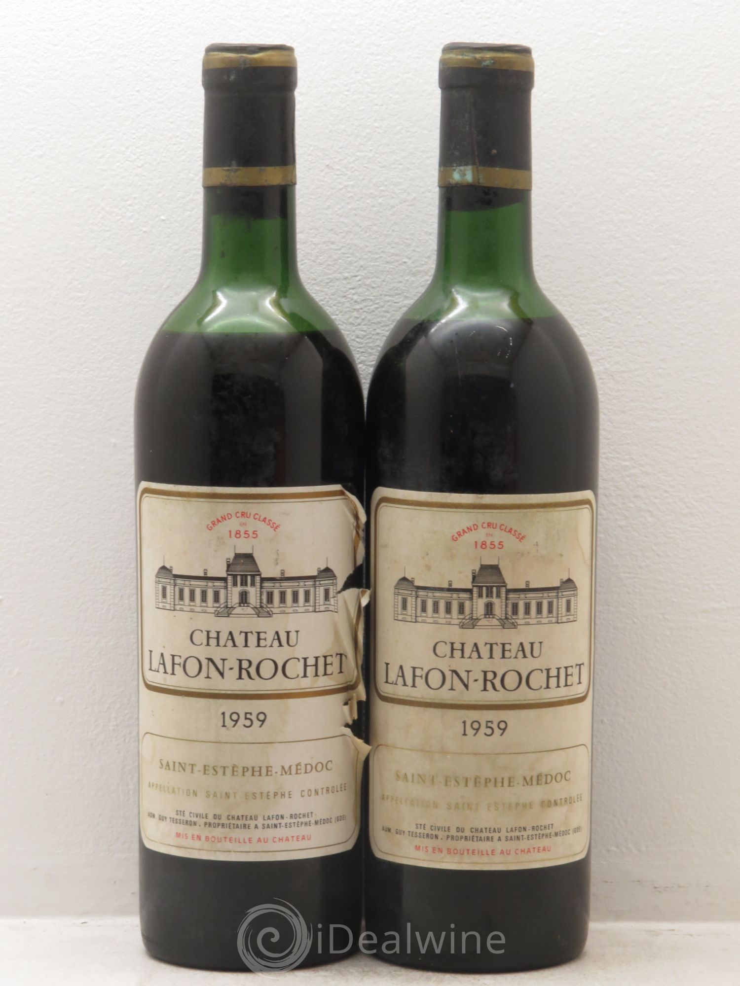 Château Lafon Rochet 4ème Grand Cru Classé 1959 - Lot de 2 bouteilles - 0