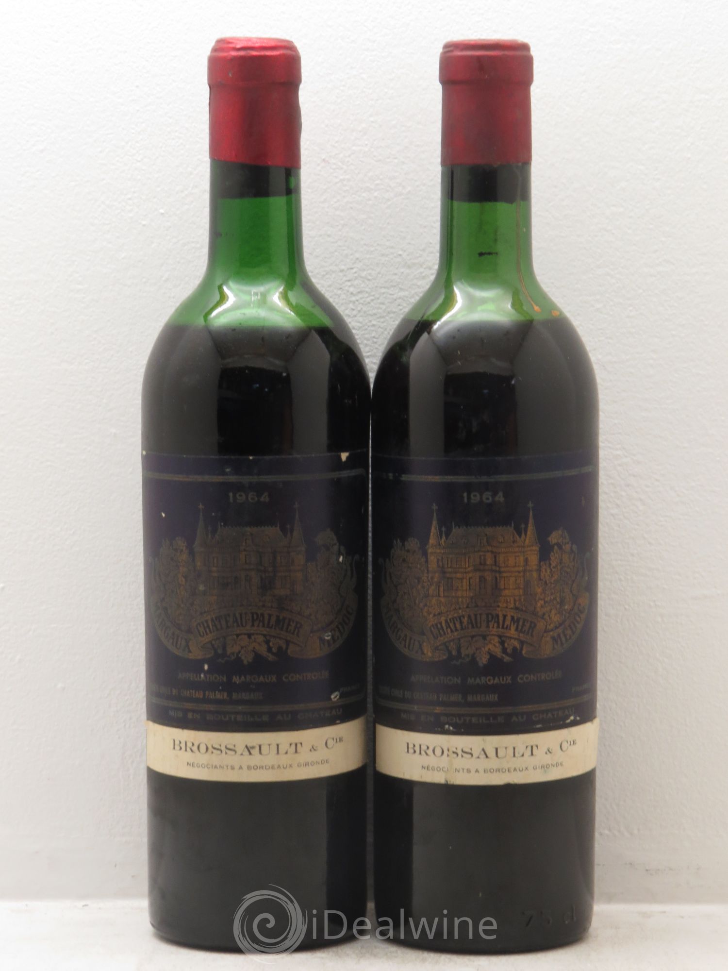 Château Palmer 3ème Grand Cru Classé 1964 - Lot de 2 bouteilles - 0