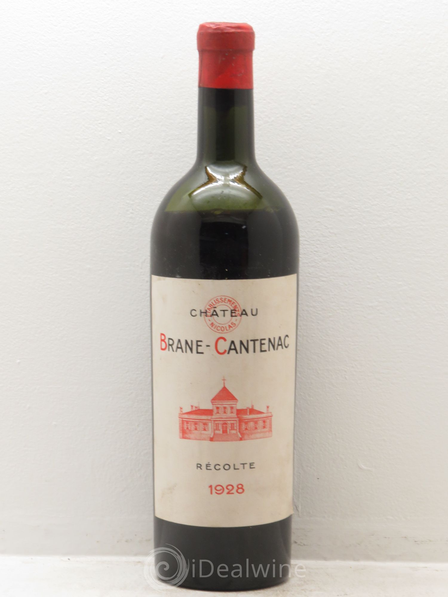 Château Brane Cantenac 2ème Grand Cru Classé 1928 - Lot de 1 bouteille - 0