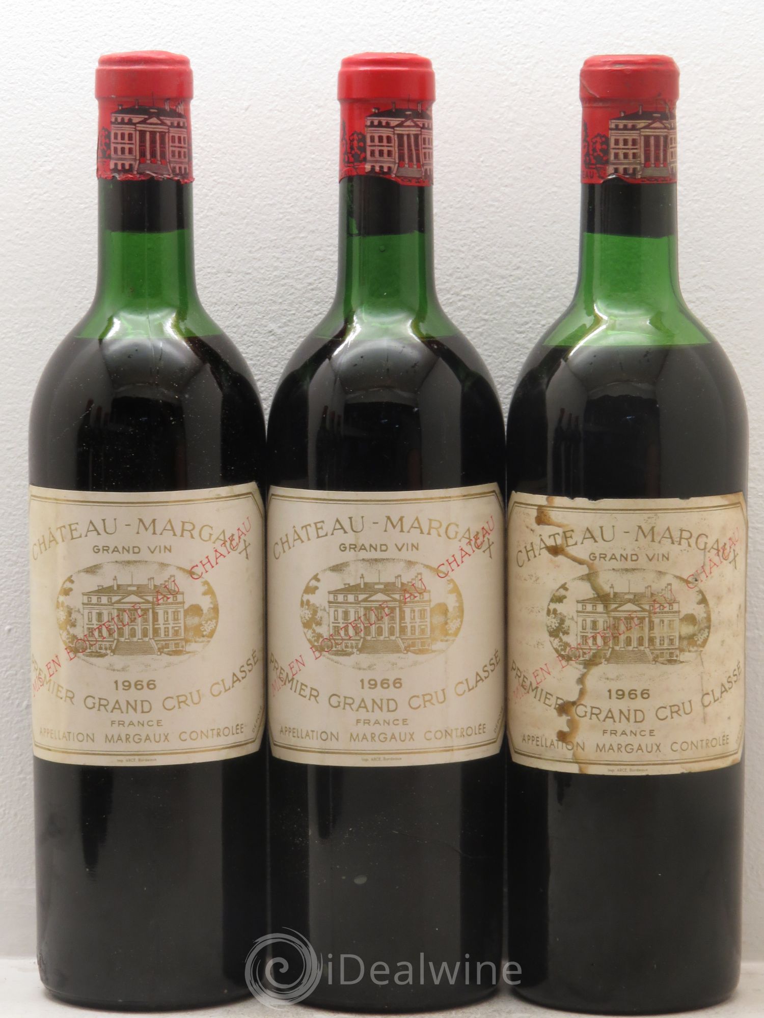Château Margaux 1er Grand Cru Classé 1966 - Lot de 6 bouteilles - 1