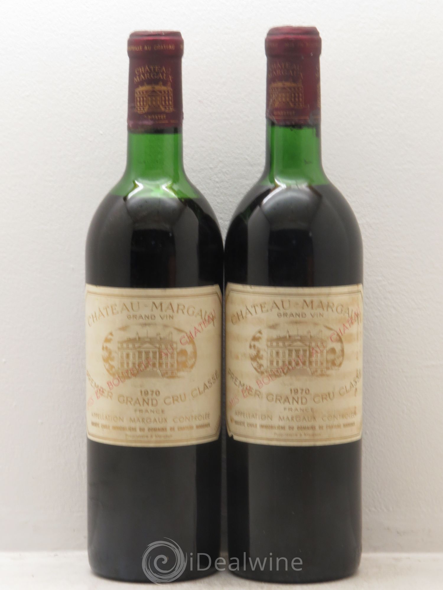 Château Margaux 1er Grand Cru Classé 1970 - Lot de 2 bouteilles - 0
