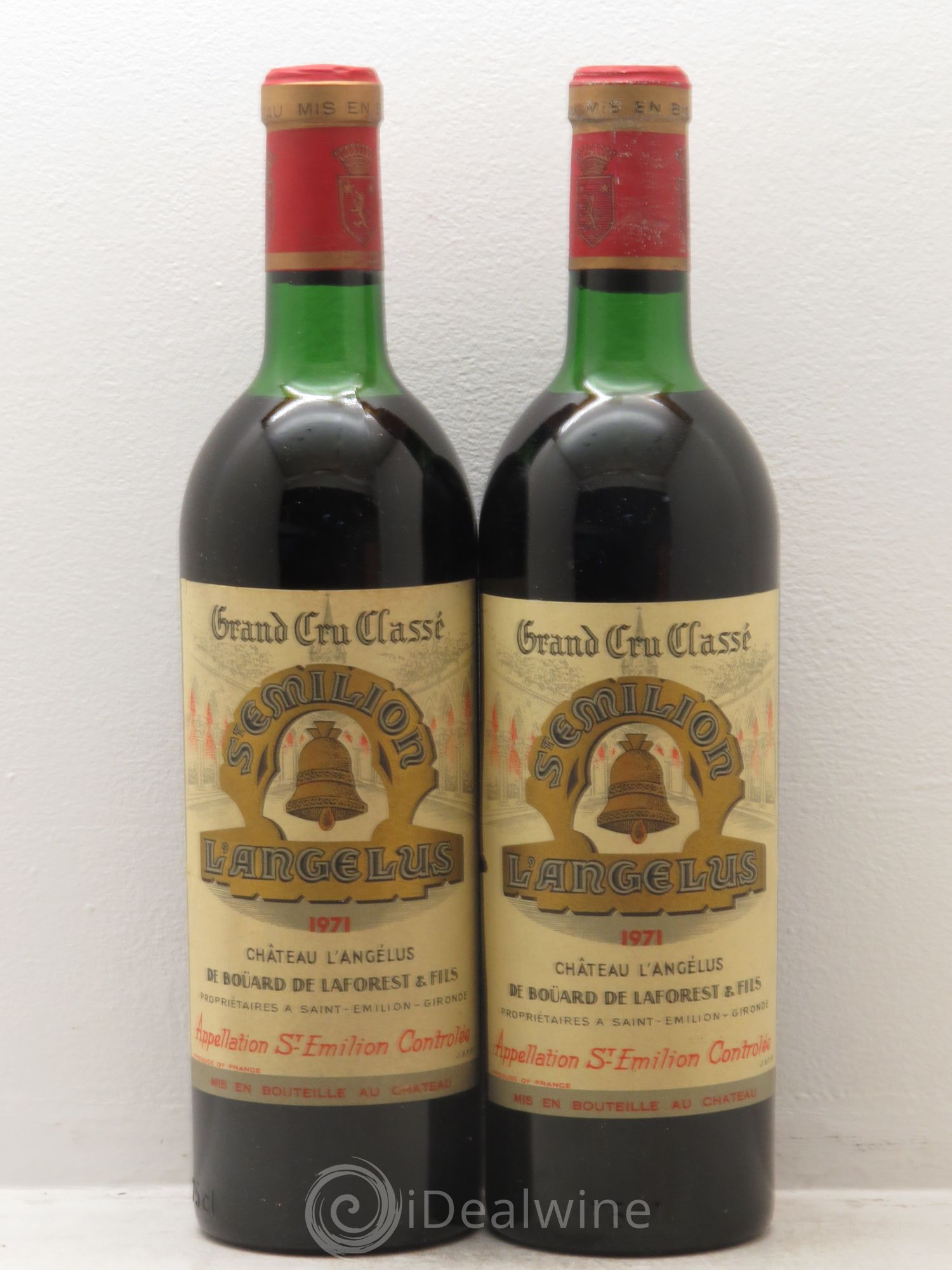 Château Angélus 1er Grand Cru Classé A 1971 - Lot de 2 bouteilles - 0