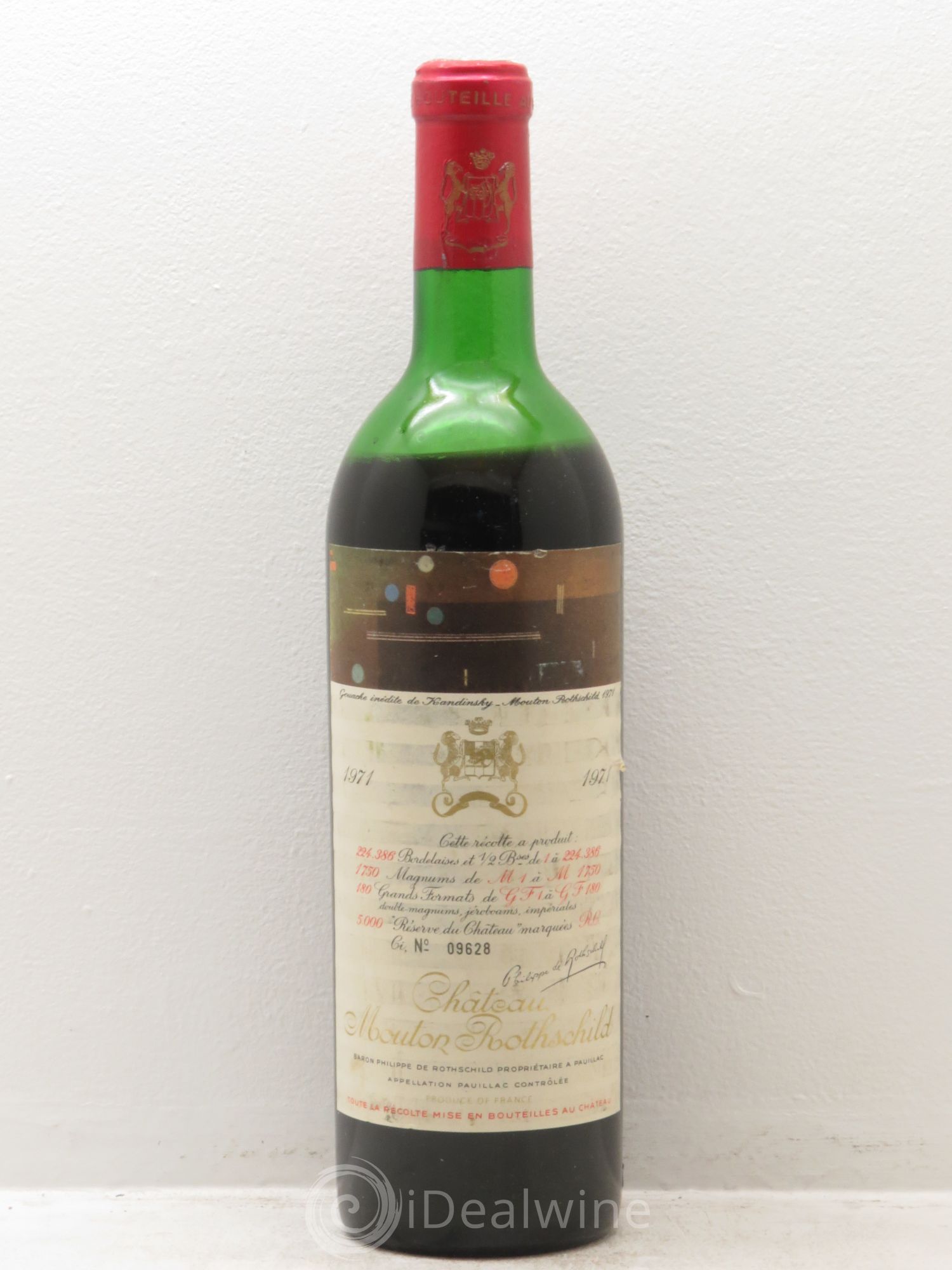 Château Mouton Rothschild 1er Grand Cru Classé 1971 - Lot de 1 bouteille - 0