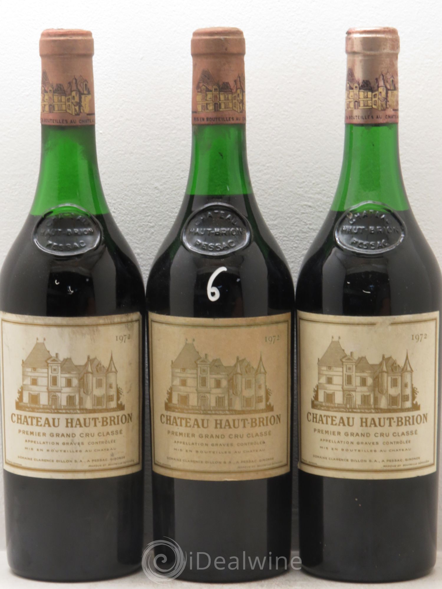 Château Haut Brion 1er Grand Cru Classé 1972 - Lot de 3 bouteilles - 0