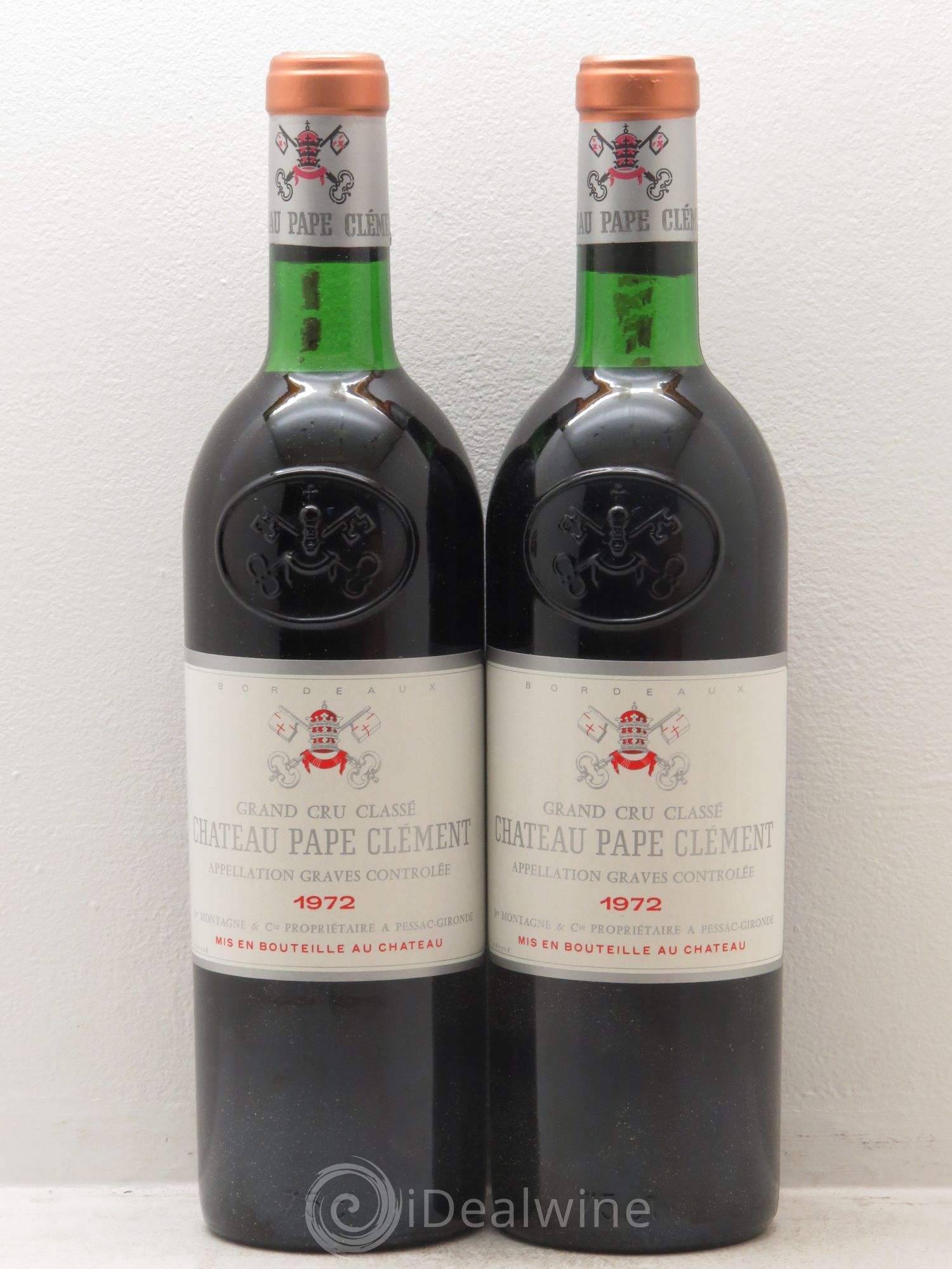 Château Pape Clément Cru Classé de Graves 1972 - Lot de 2 bouteilles - 0