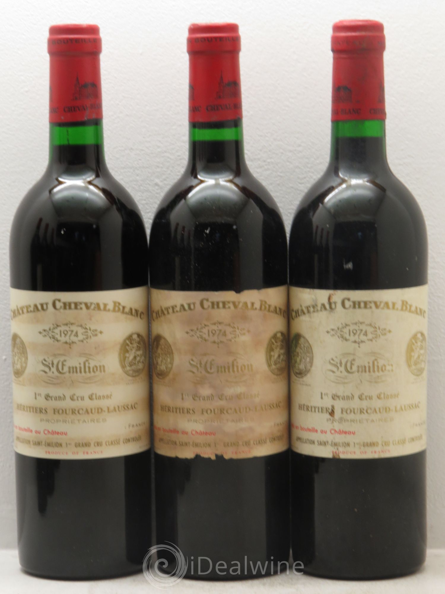Château Cheval Blanc 1er Grand Cru Classé A 1974 - Lot de 6 bouteilles - 1