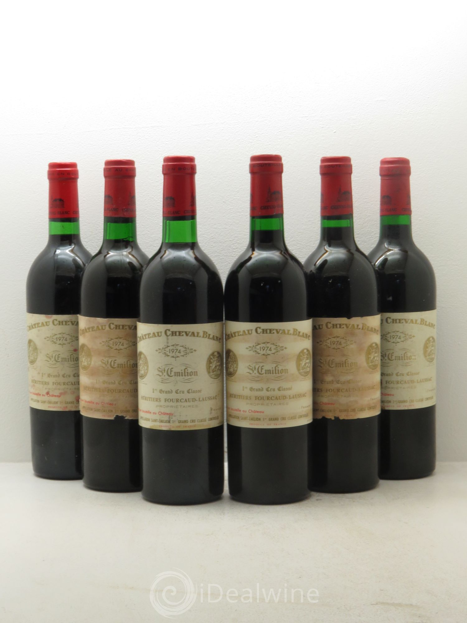 Château Cheval Blanc 1er Grand Cru Classé A 1974 - Lot de 6 bouteilles - 0