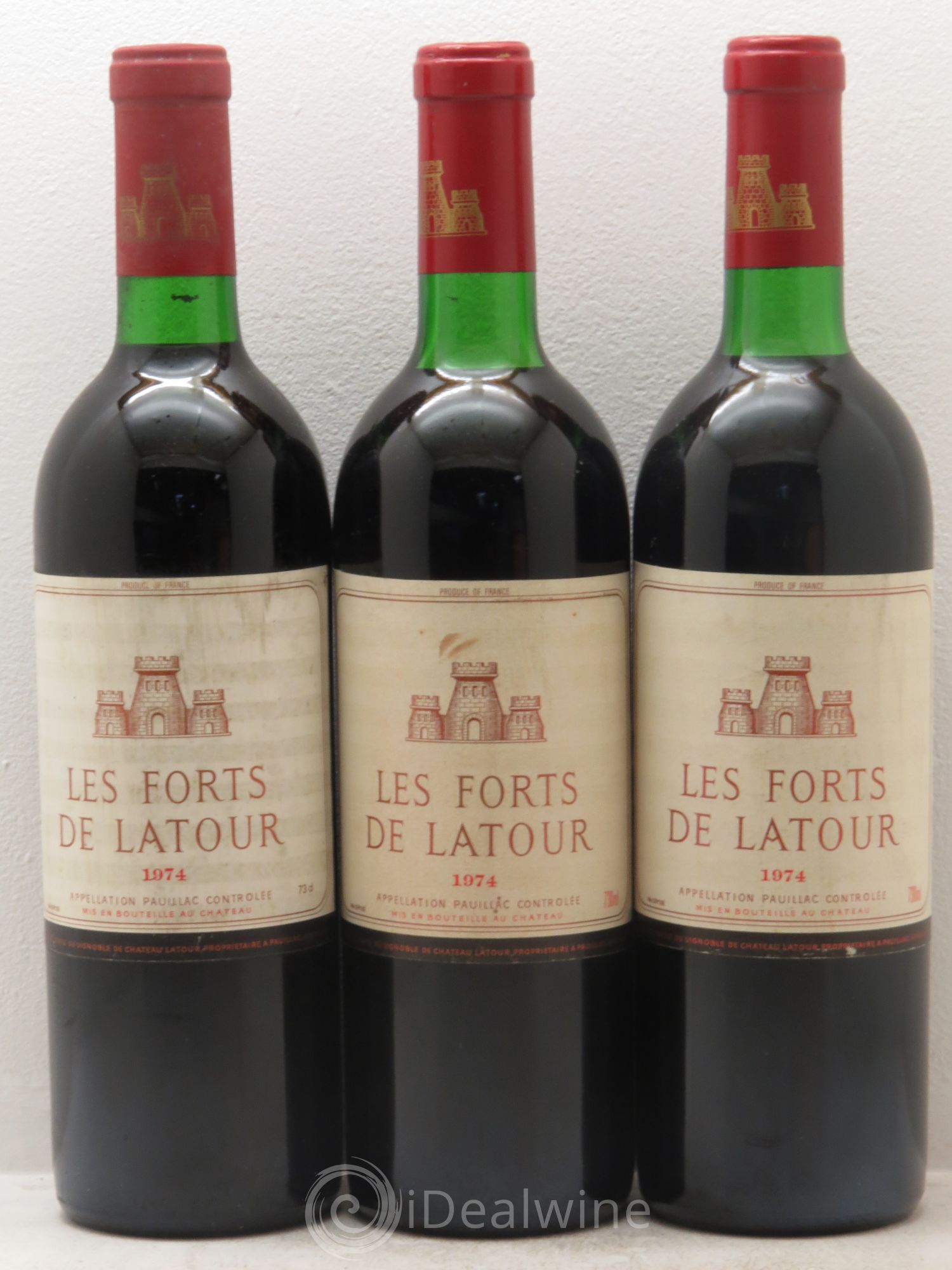Les Forts de Latour Second Vin 1974 - Lot de 3 bouteilles - 0
