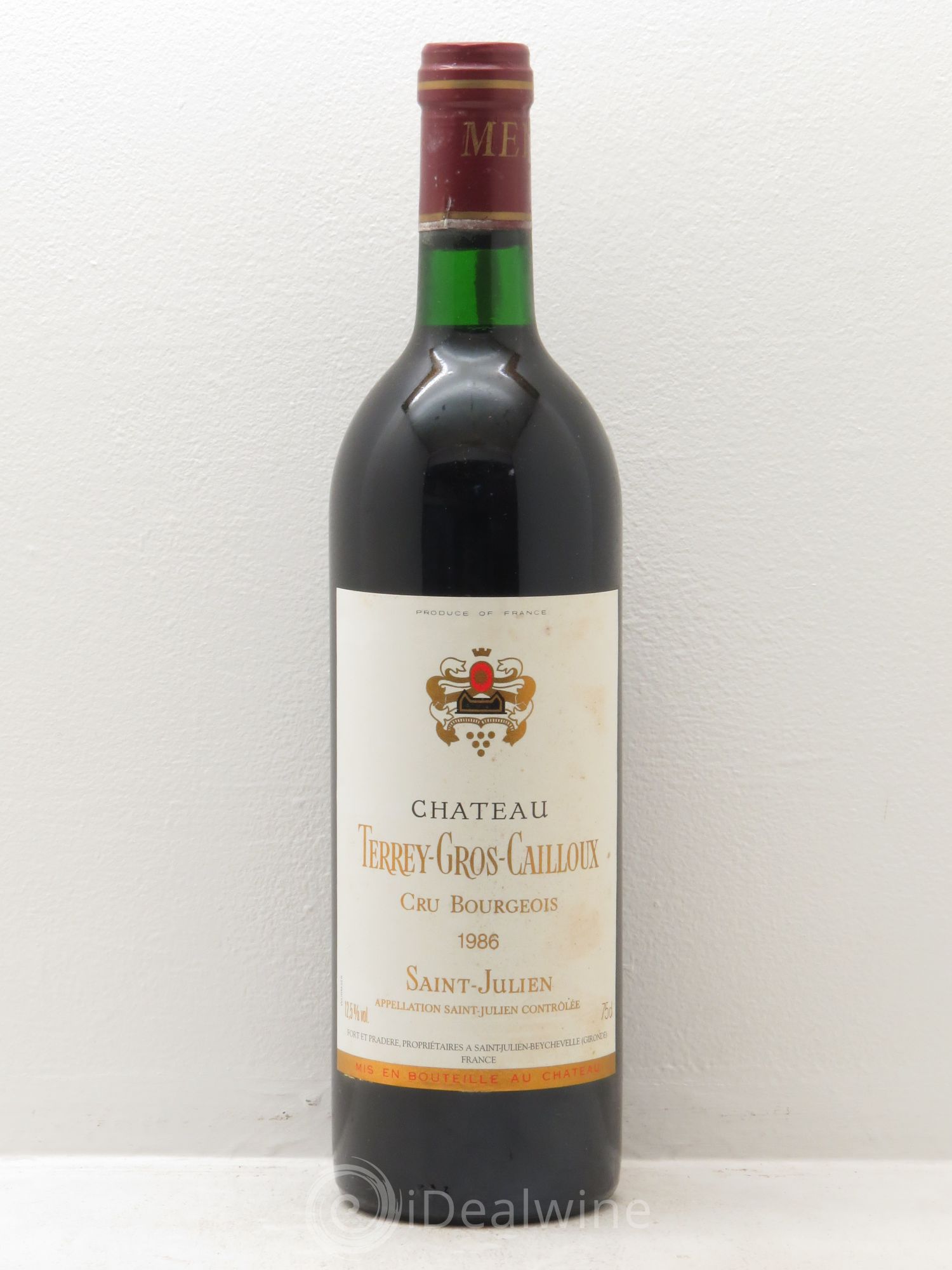 Château Terrey Gros Cailloux Cru Bourgeois 1986 - Lot de 6 bouteilles - 0