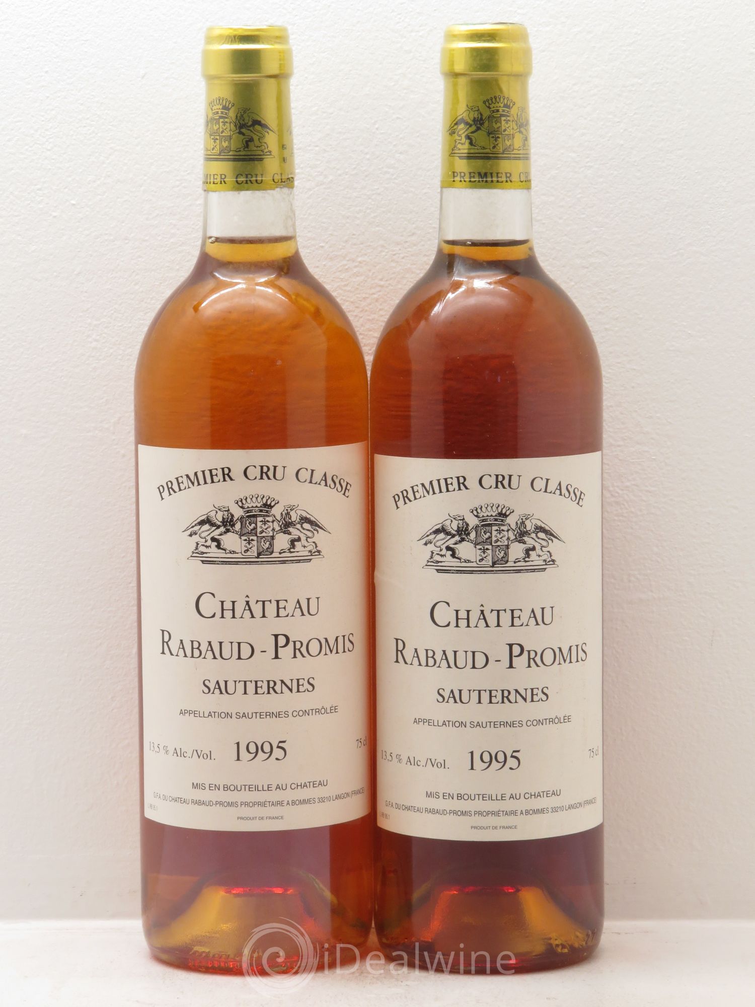 Château Rabaud Promis 1er Grand Cru Classé 1995 - Lotto di 2 bottiglie - 0