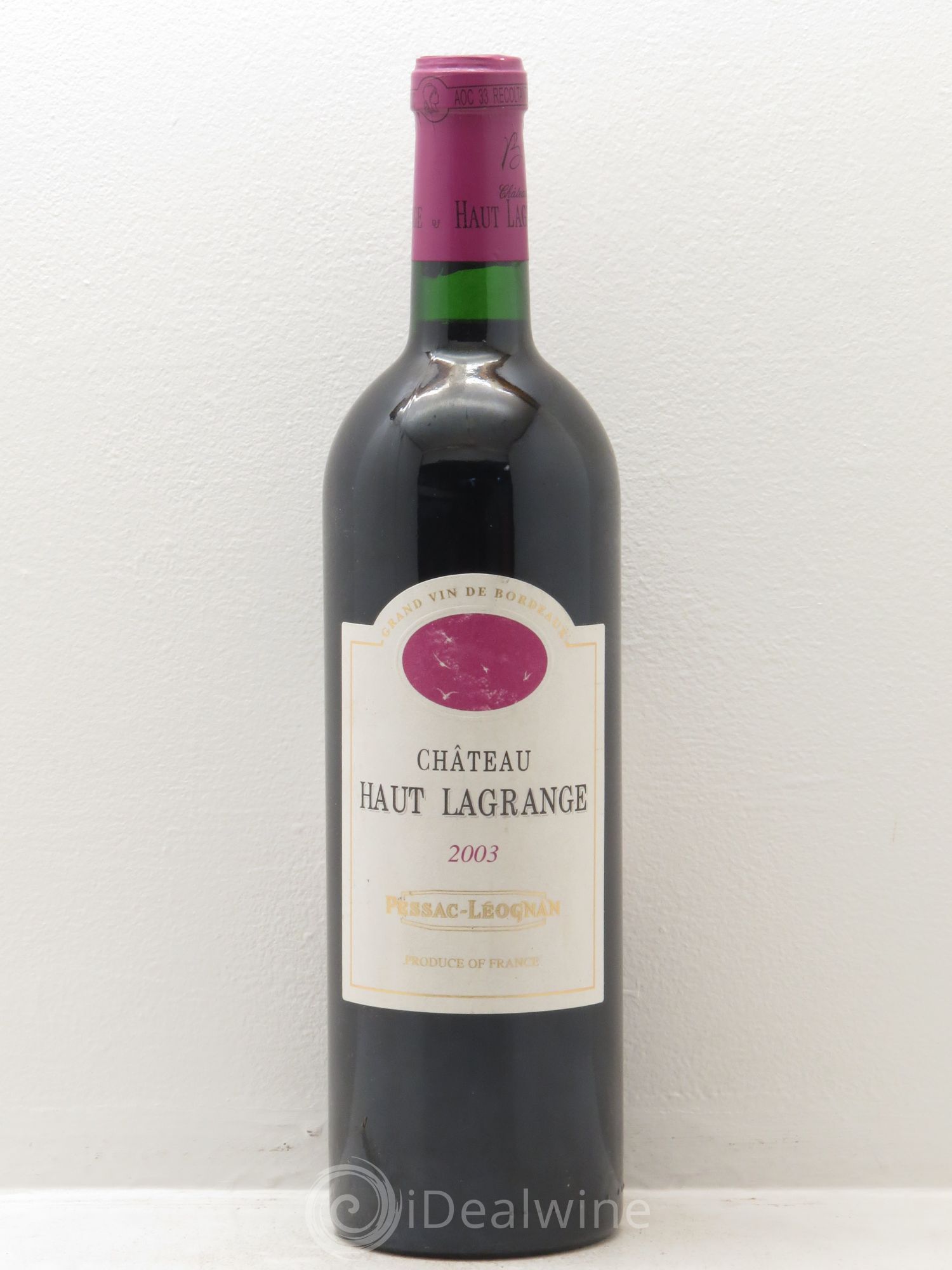 Bordeaux Château Haut Lagrange 2003 - Lot de 1 bouteille - 0