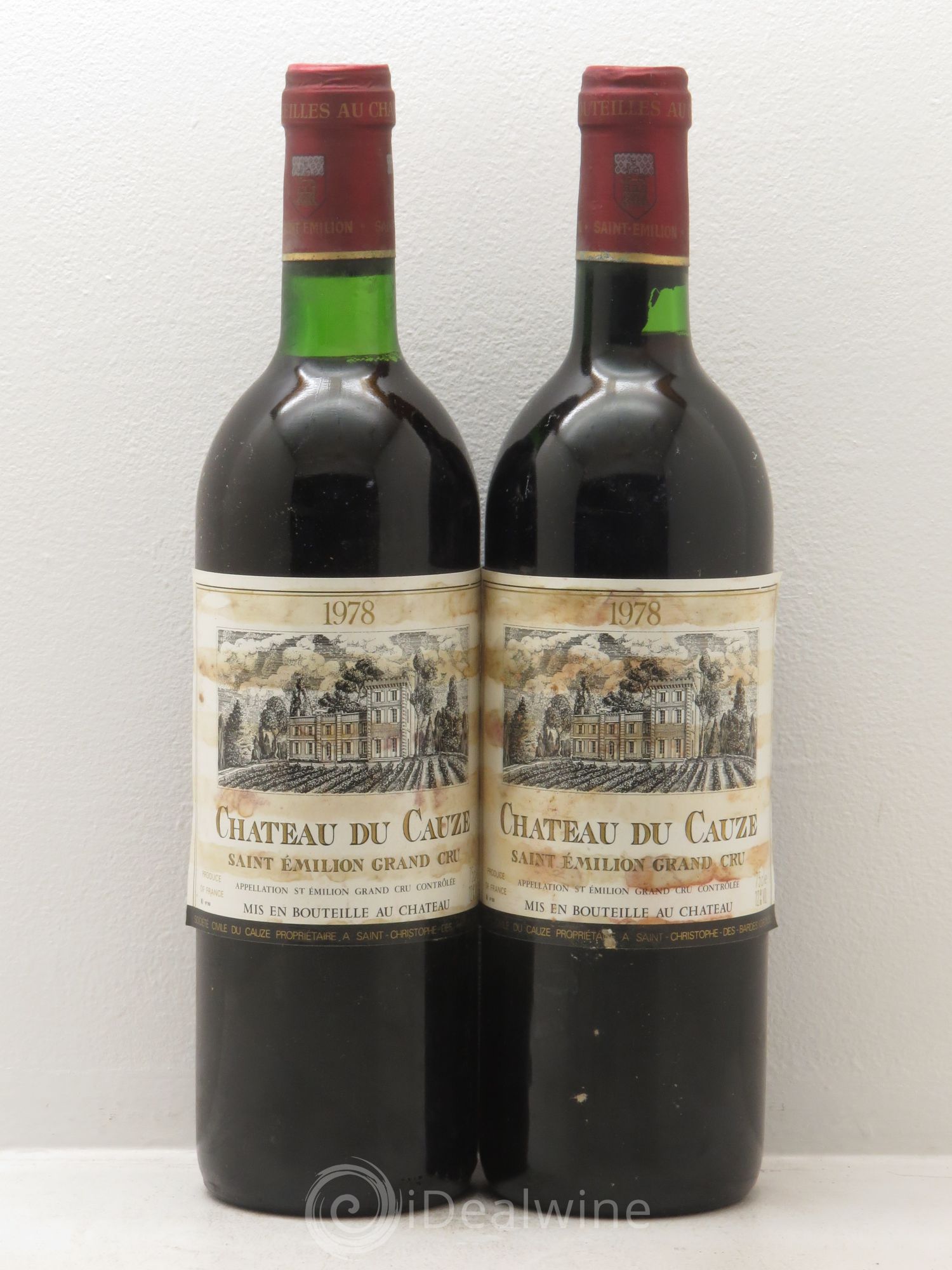 Château du Cauze (sans prix de réserve) 1978 - Lot de 2 bouteilles - 0