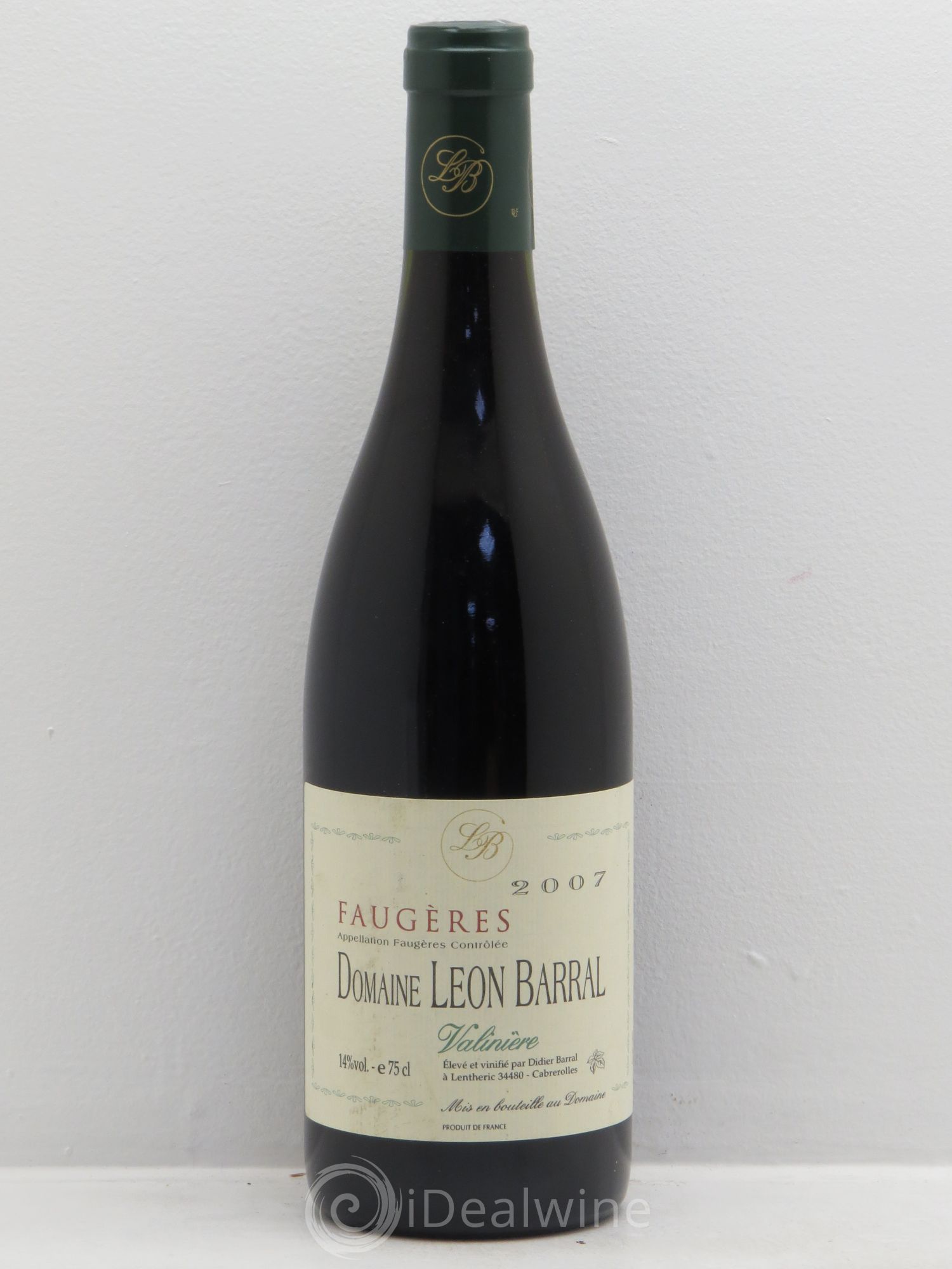 Faugères Valinière Domaine Léon Barral 2007 - Lot de 6 bouteilles - 0