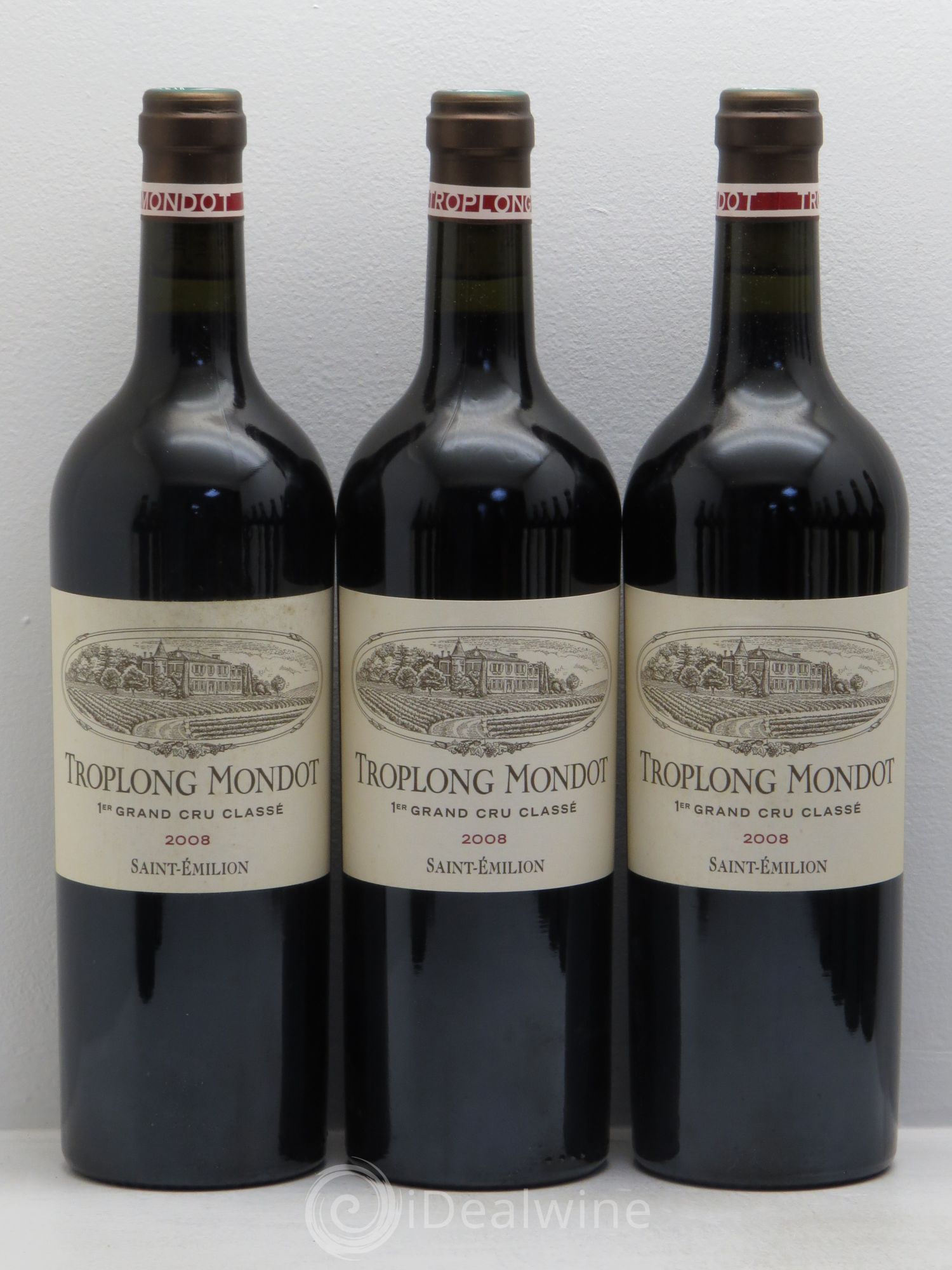 Château Troplong Mondot 1er Grand Cru Classé B 2008 - Lotto di 12 bottiglie - 1