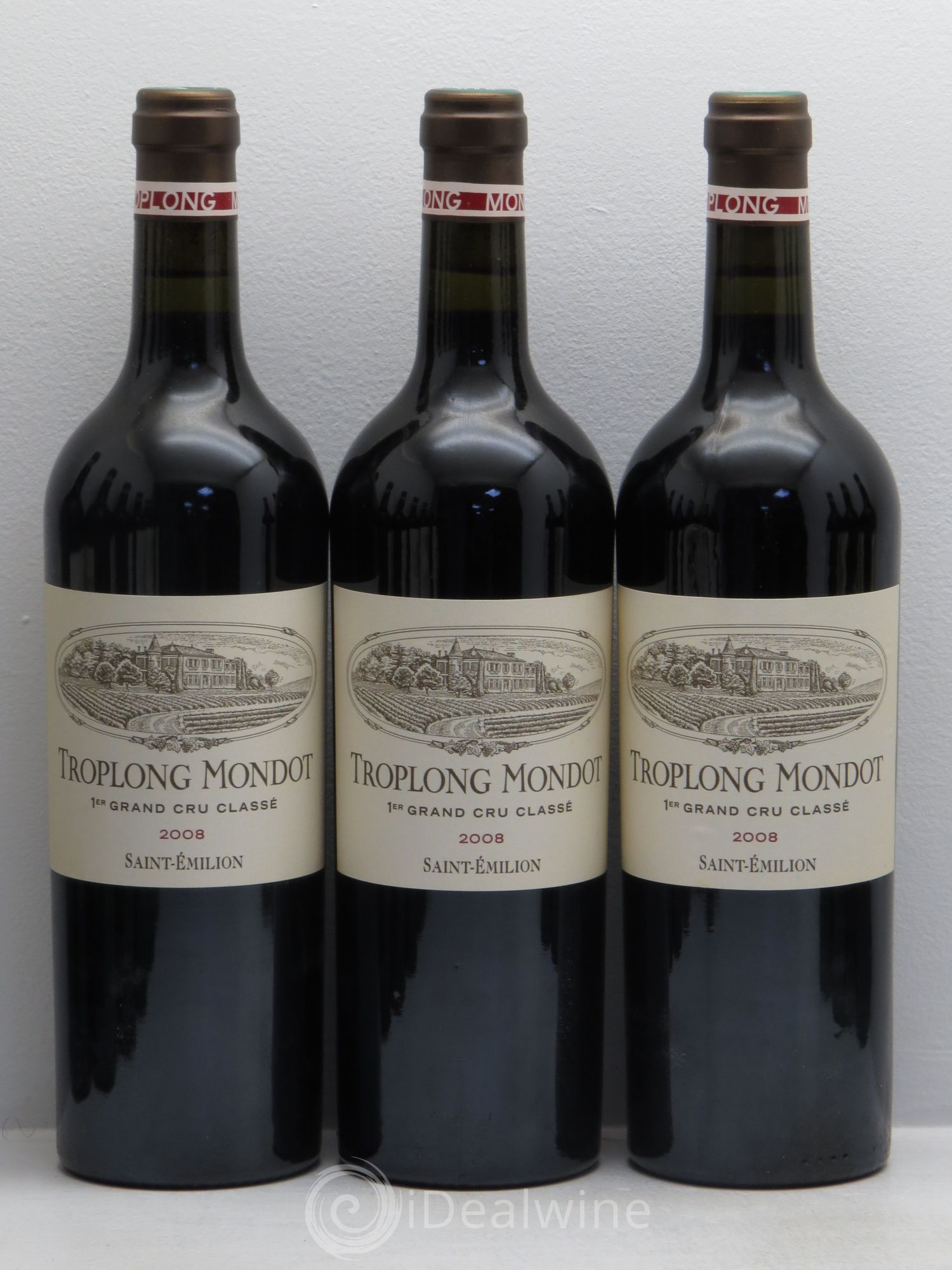 Château Troplong Mondot 1er Grand Cru Classé B 2008 - Lotto di 12 bottiglie - 3