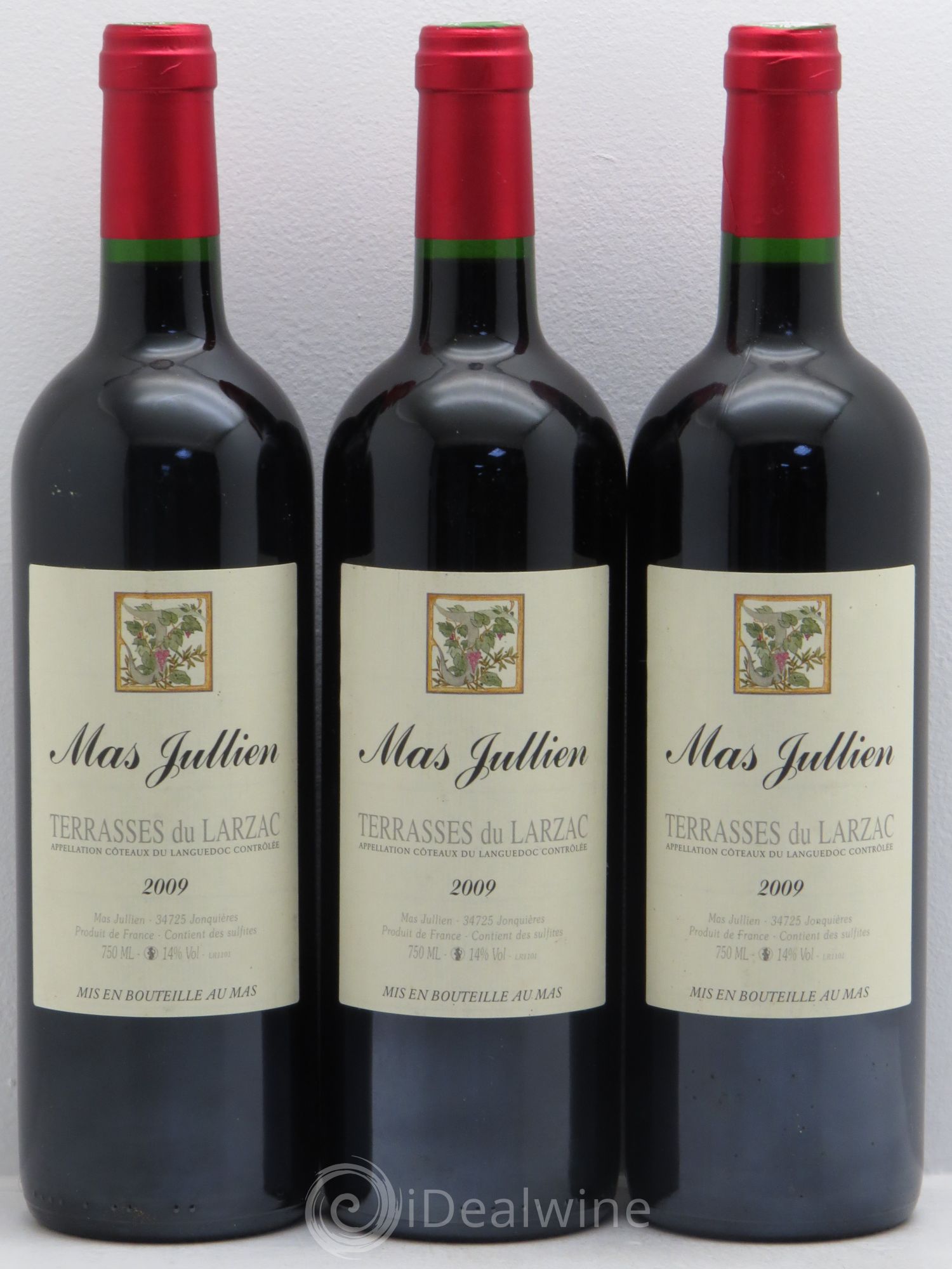 Terrasses du Larzac Mas Jullien Olivier Jullien 2009 - Lot de 3 bouteilles - 0