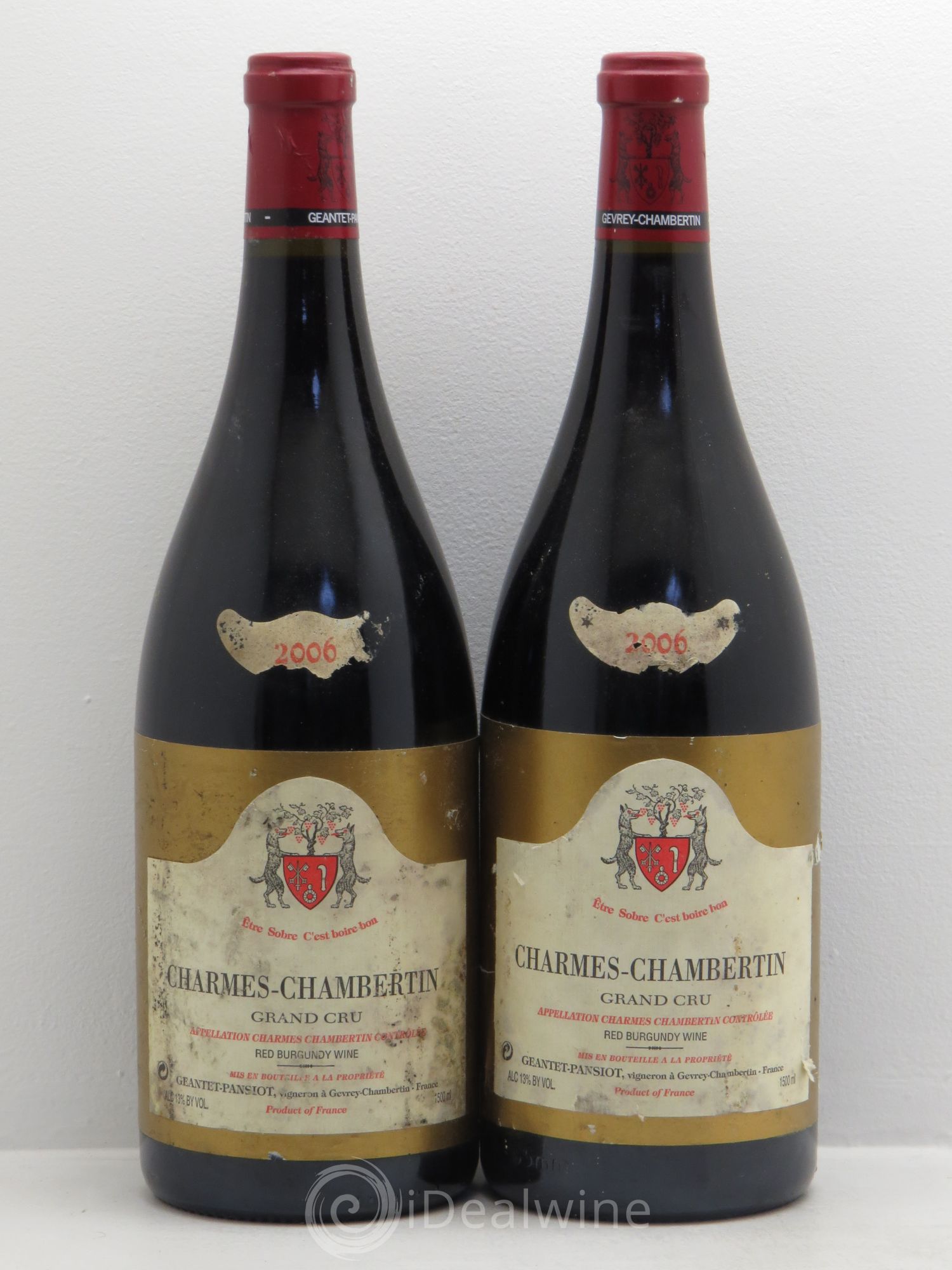 Charmes-Chambertin Grand Cru Geantet-Pansiot 2006 - Lot de 2 magnums - 0