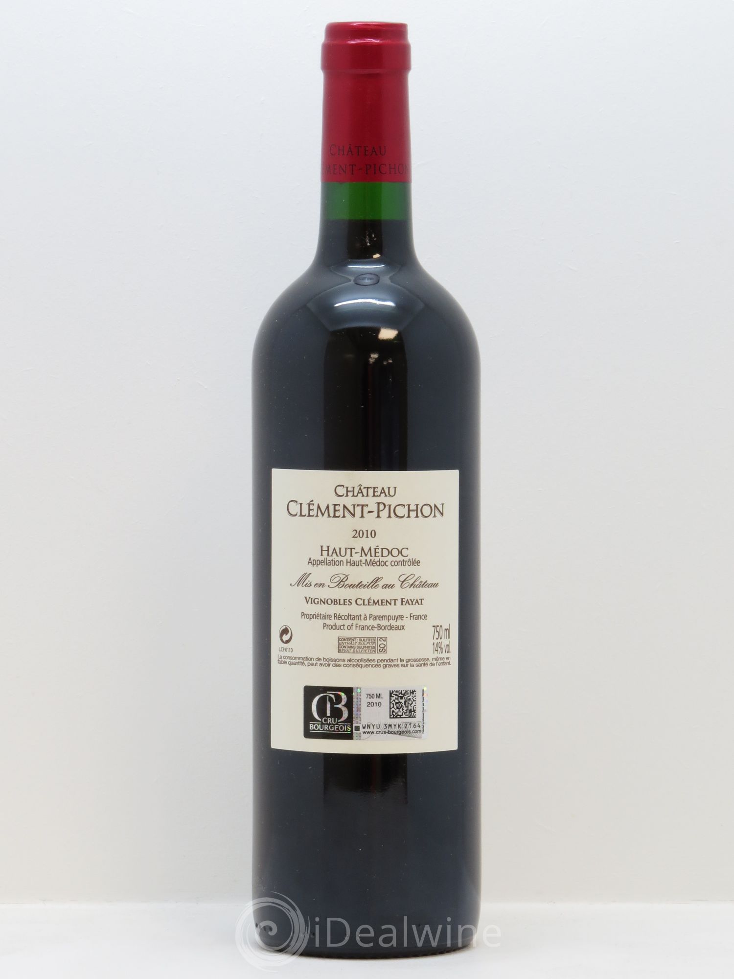 Château Clément-Pichon Cru Bourgeois 2010 - Lot de 1 bouteille - 1