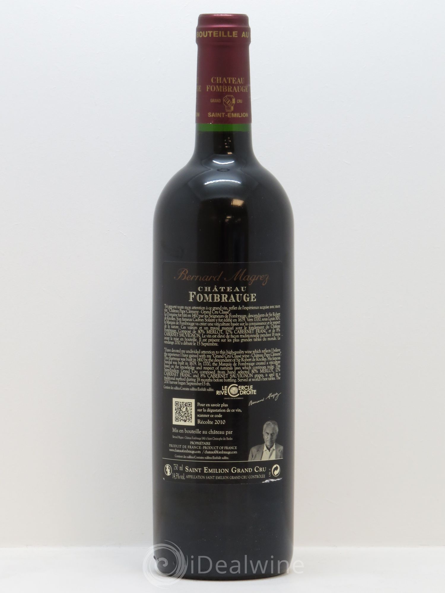 Château Fombrauge Grand Cru Classé 2010 - Lot de 1 bouteille - 1