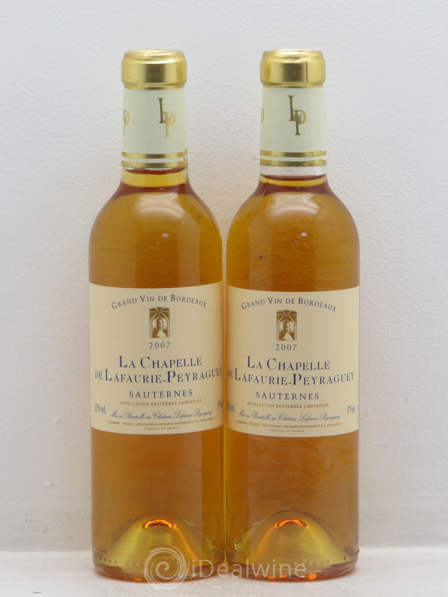 Sauternes La Chapelle de Lafaurie Peyraguey (sans prix de réserve) 2007 - Posten von 2 Demi-Flaschen - 0