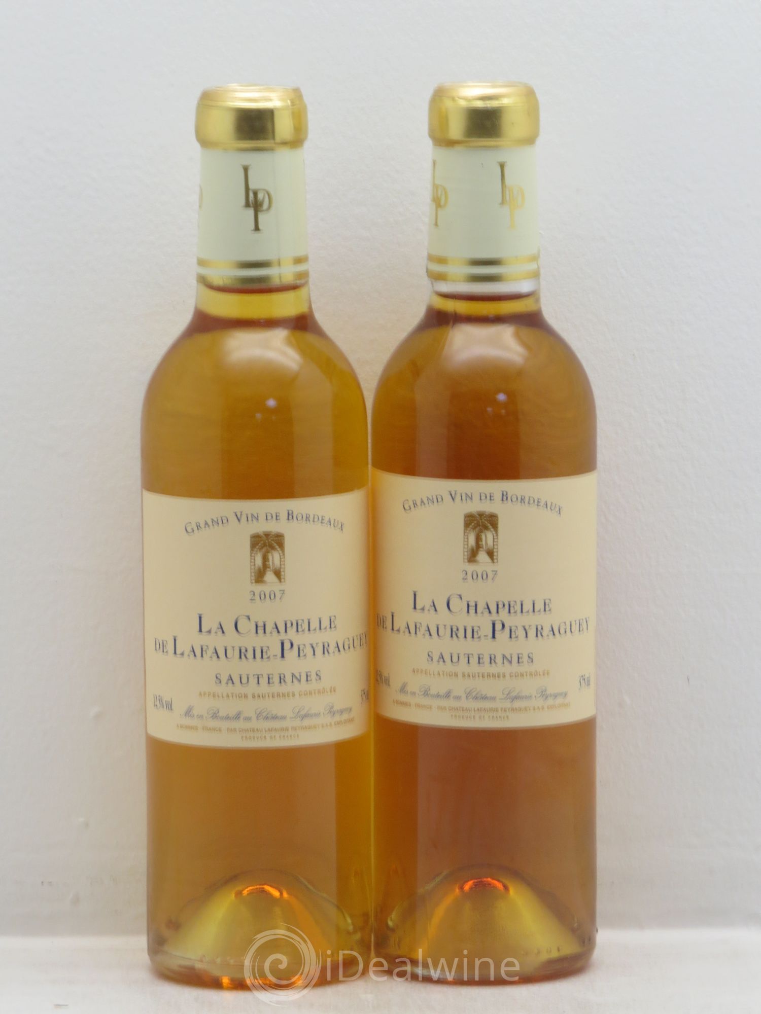Sauternes La Chapelle de Lafaurie Peyraguey (sans prix de réserve) 2007 - Posten von 2 Demi-Flaschen - 0