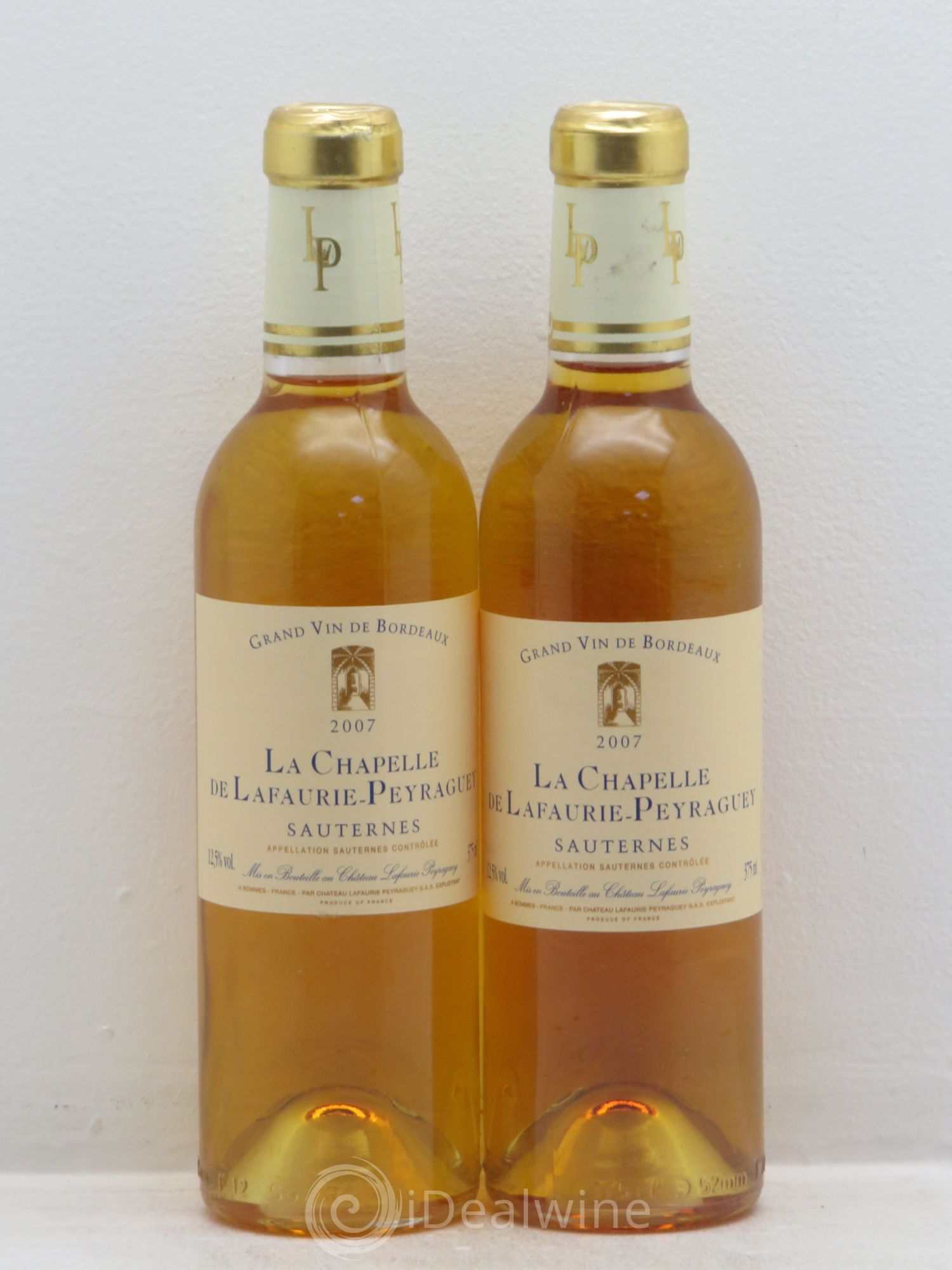 Sauternes La Chapelle de Lafaurie Peyraguey (sans prix de réserve) 2007 - Posten von 2 Demi-Flaschen - 0