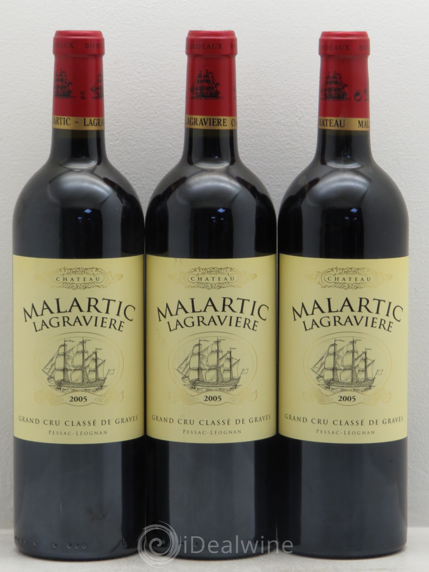 Château Malartic-Lagravière Cru Classé de Graves 2005 - Lot de 3 bouteilles - 0