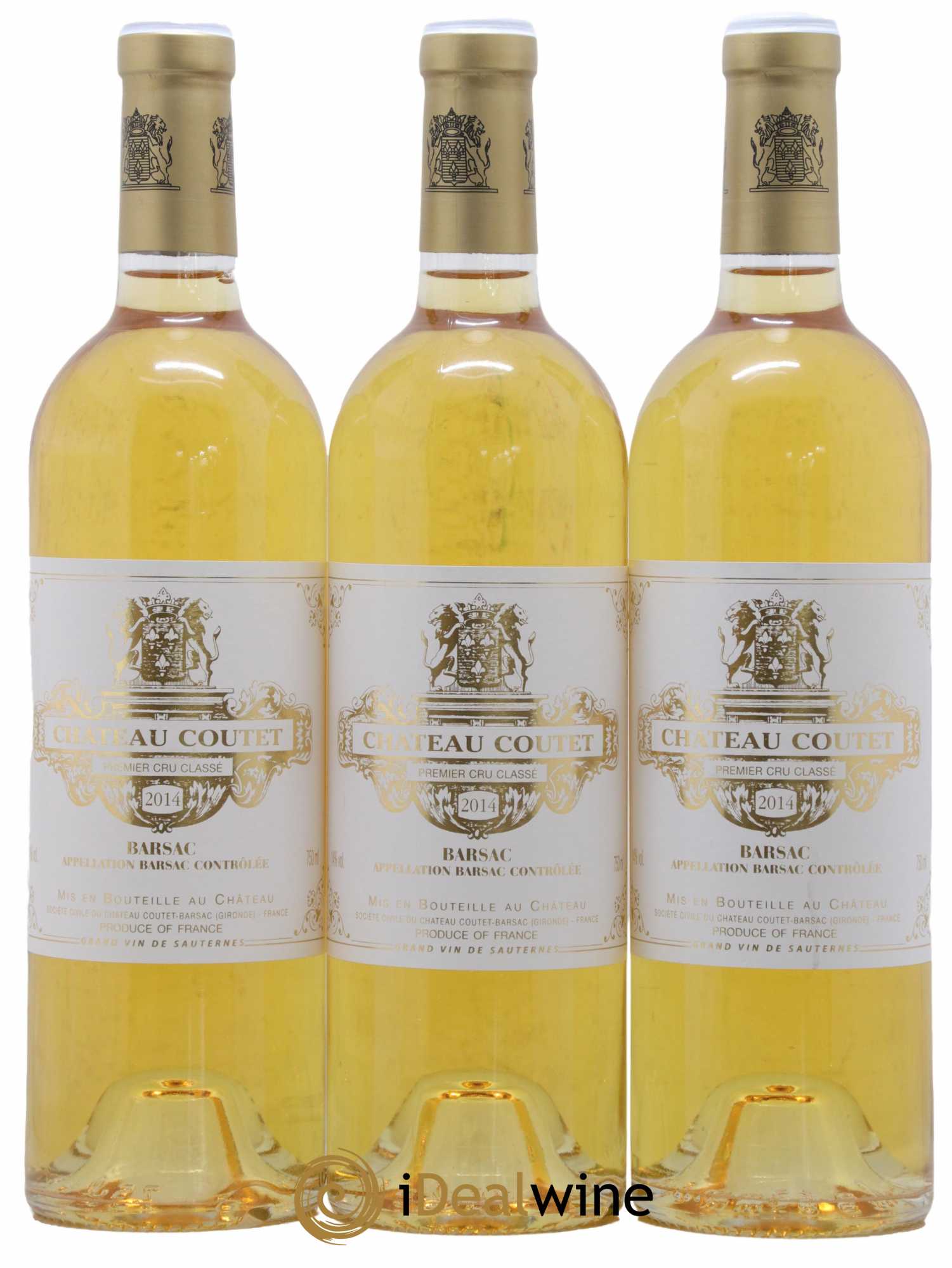 Château Coutet 1er Grand Cru Classé 2014 - Lotto di 3 bottiglie - 0