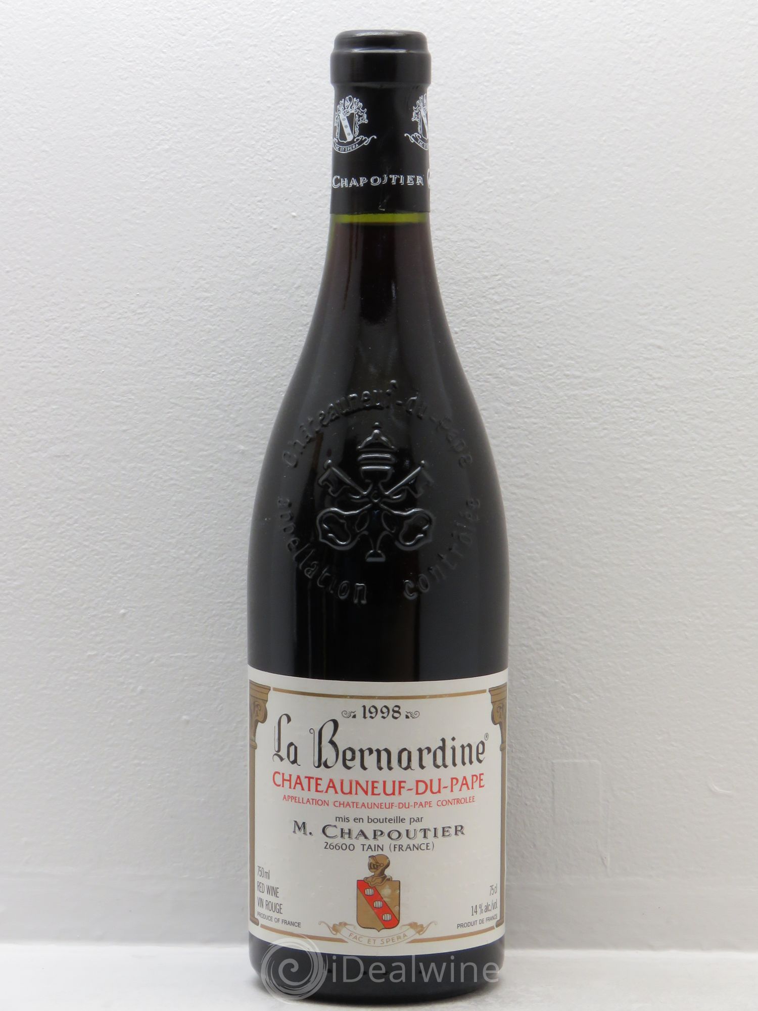 Châteauneuf-du-Pape La Bernardine Chapoutier 1998 - Lot de 1 bouteille - 0