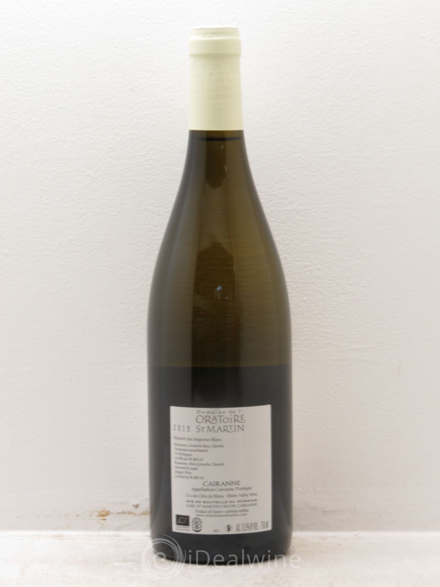 Cairanne Réserve des Seigneurs Oratoire Saint-Martin - Frédéric et François Alary 2015 - Lot de 1 bouteille - 1