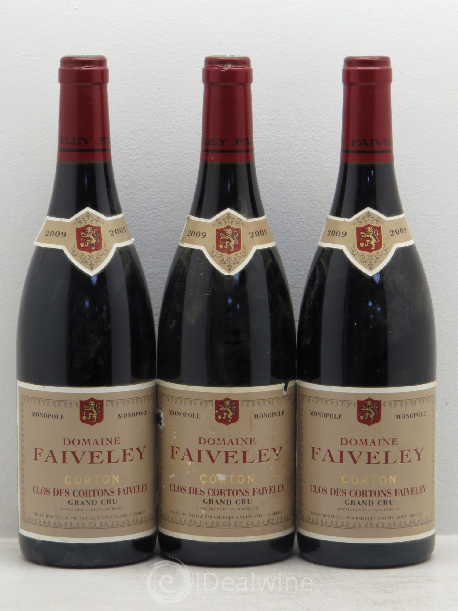Corton Grand Cru Clos des Cortons Faiveley 2009 - Lot de 3 bouteilles - 0