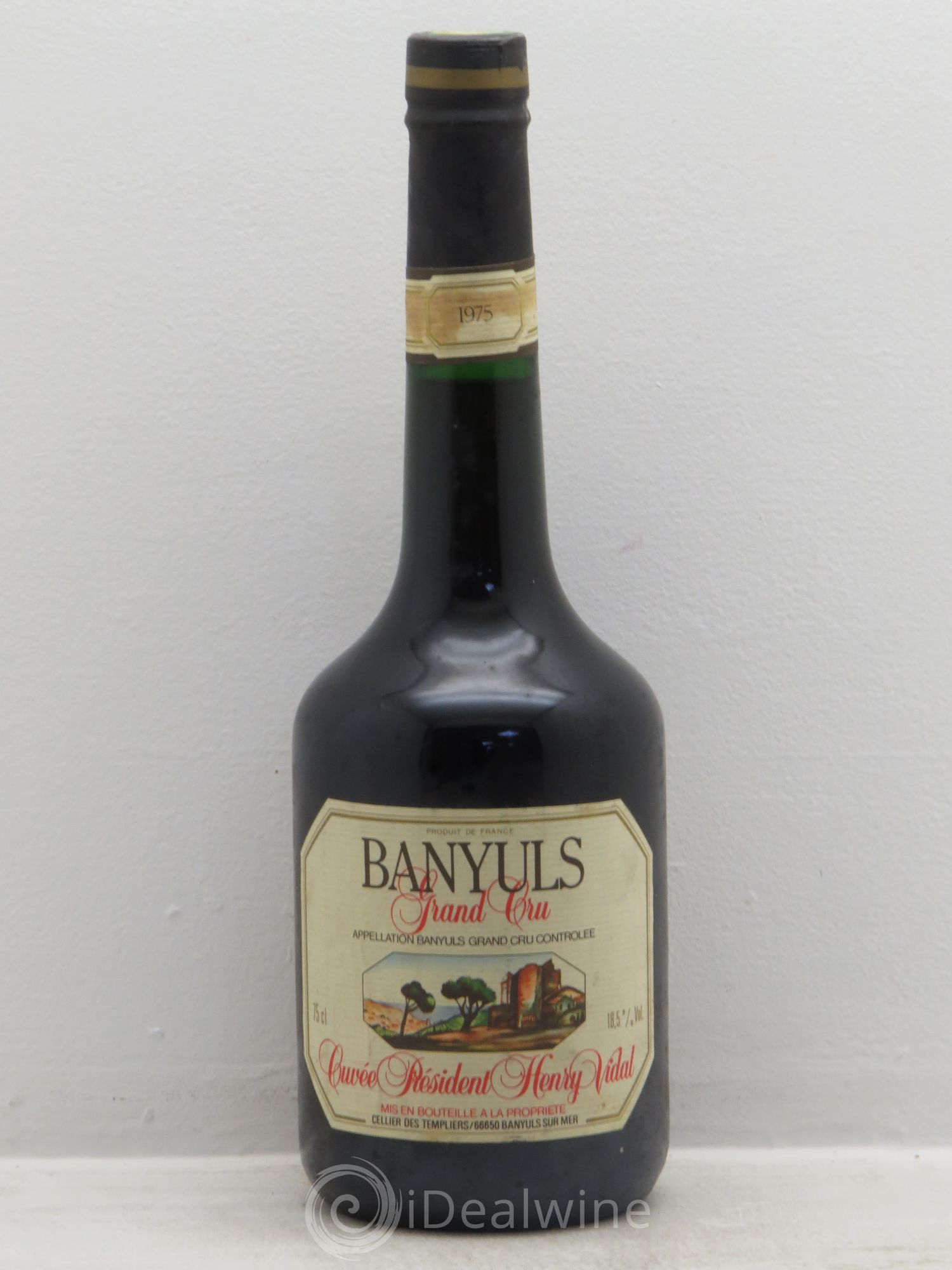 Banyuls Président Henry Vidal Cellier des Templiers 1975 - Posten von 1 Flasche - 0